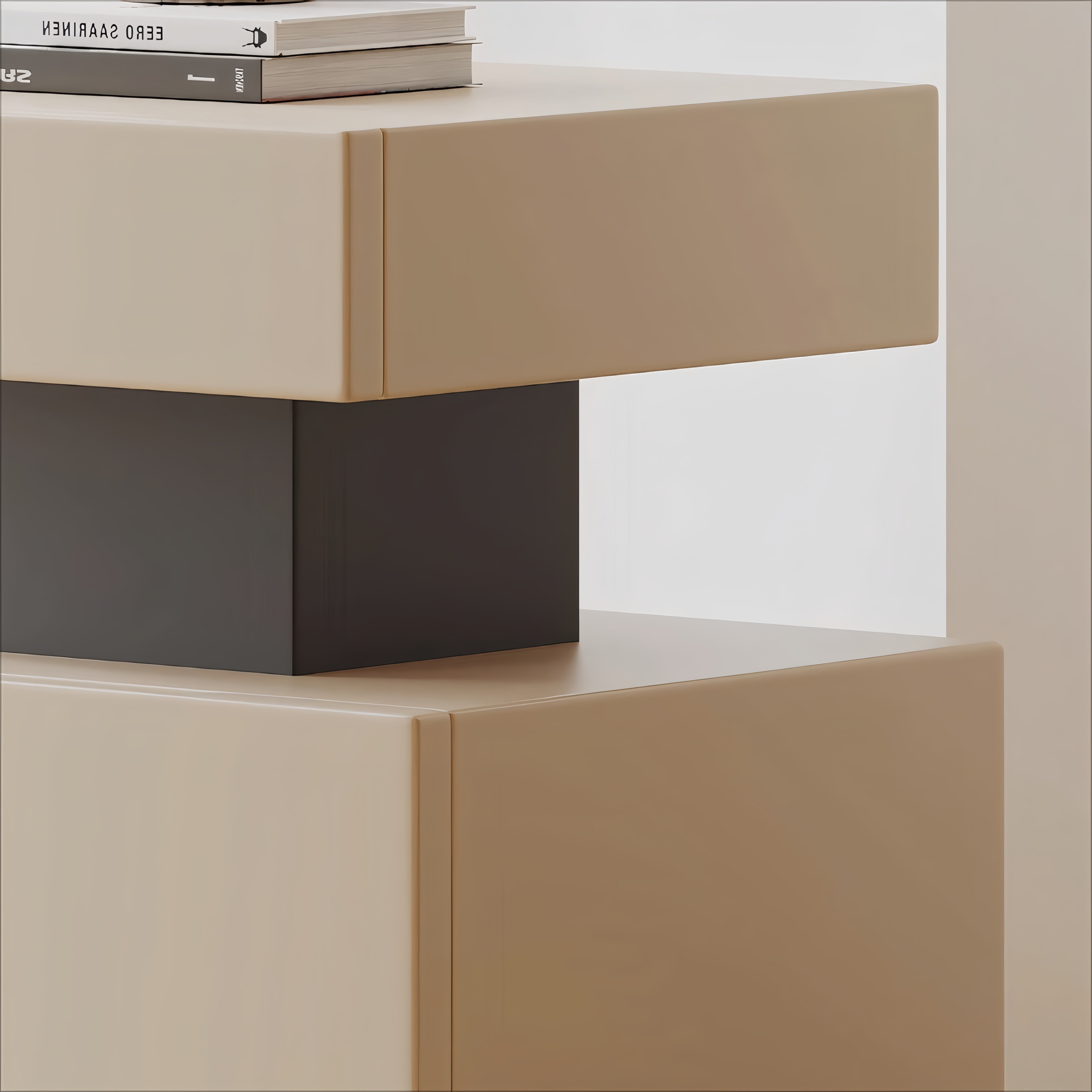 Tesie 2pcs solid wood nightstands bedside tables