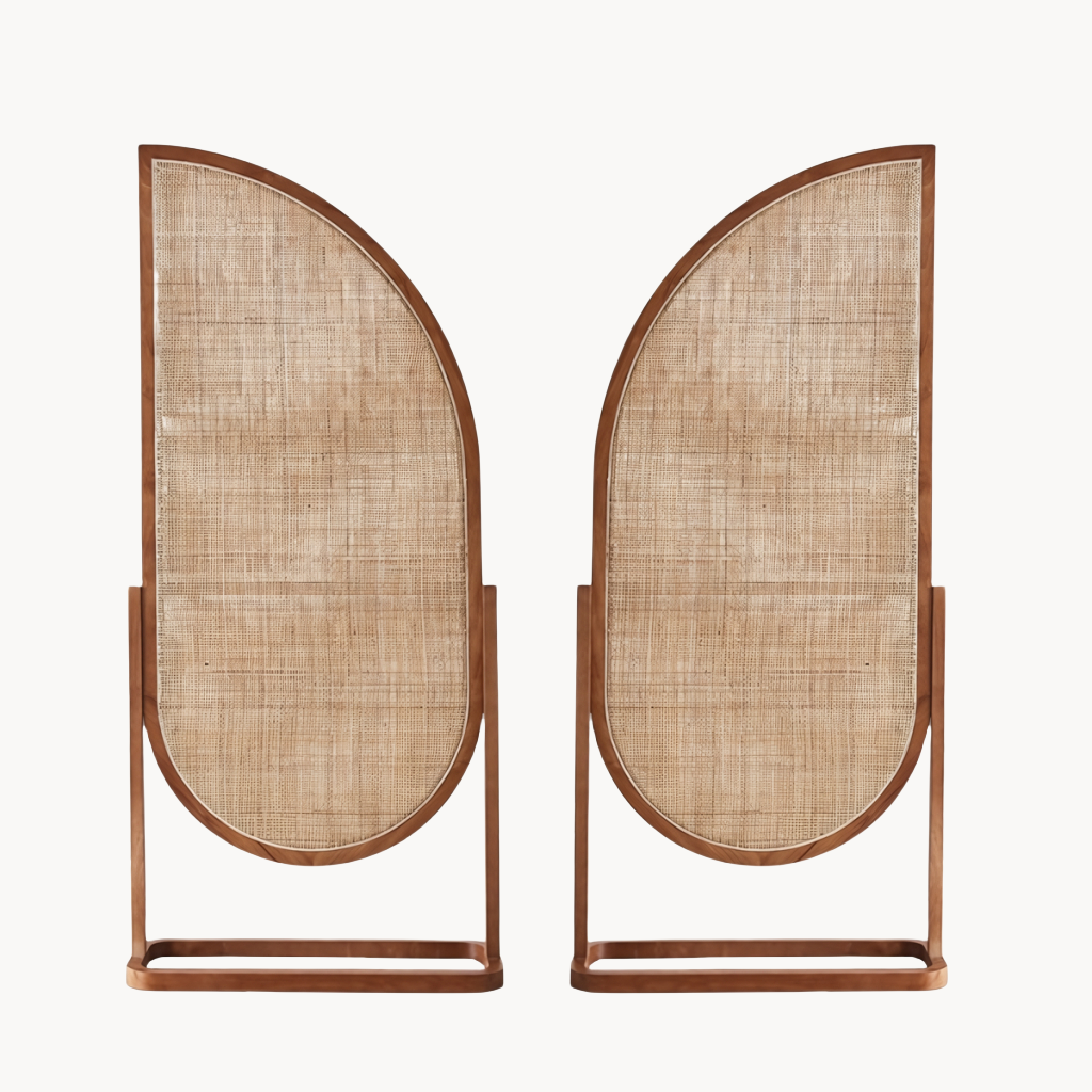 Hiloran Ash wood natural rattan screen