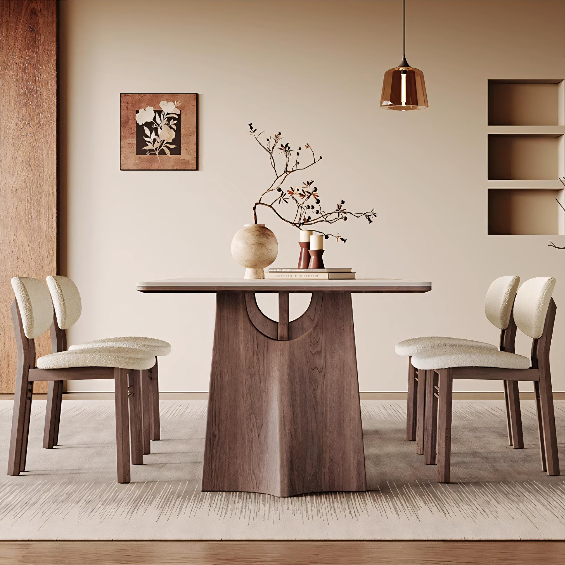 Yaleo Sintered stone rectangular dining set-A