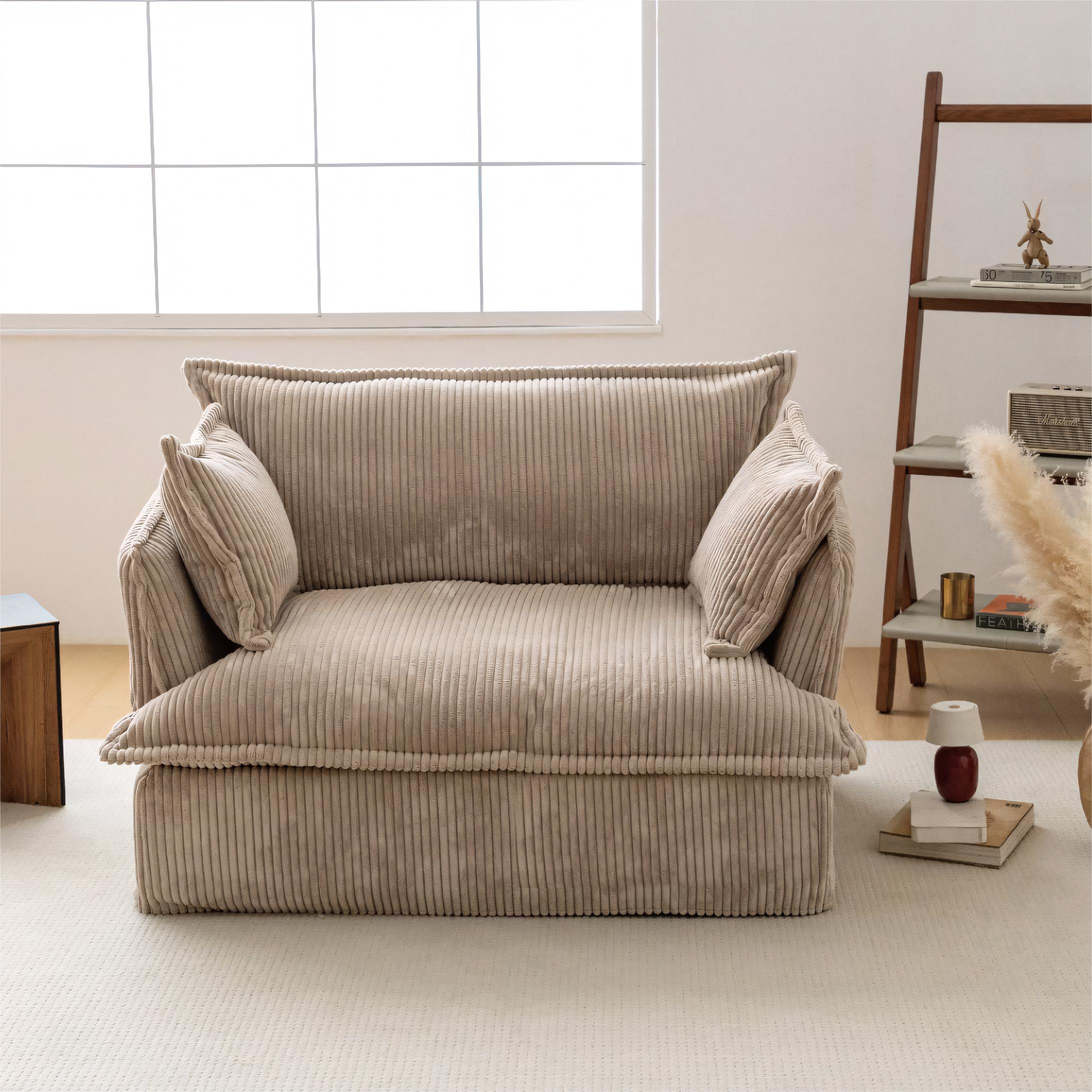 Elarem Washable fabric single sofa-B