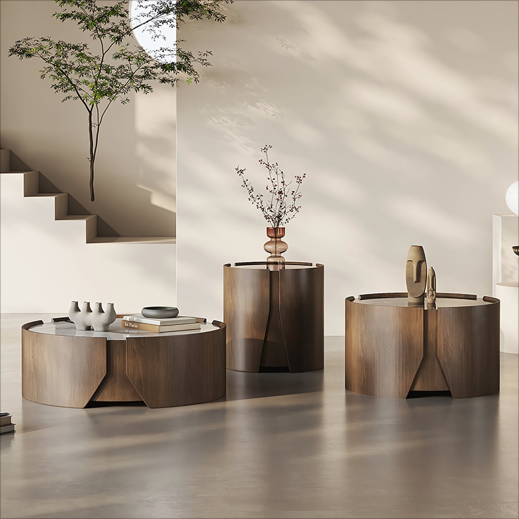 Zecon Ultra crystal stone slab side table coffee table