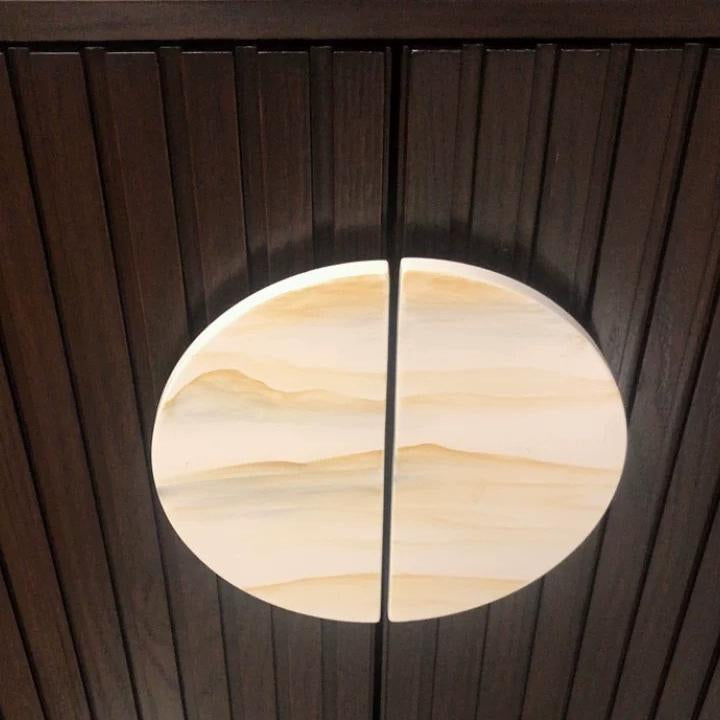 Melra Wooden marble sideboard-B