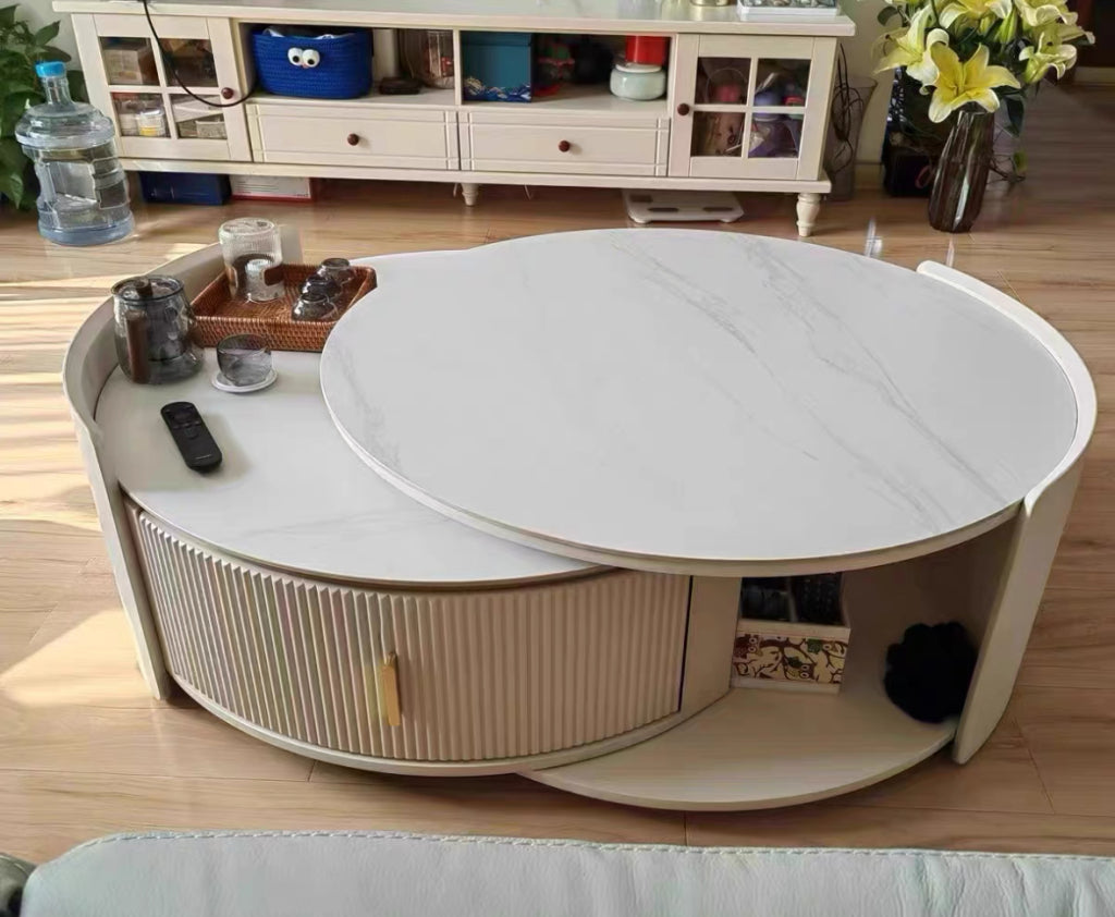 Necova Modern round nesting coffee table