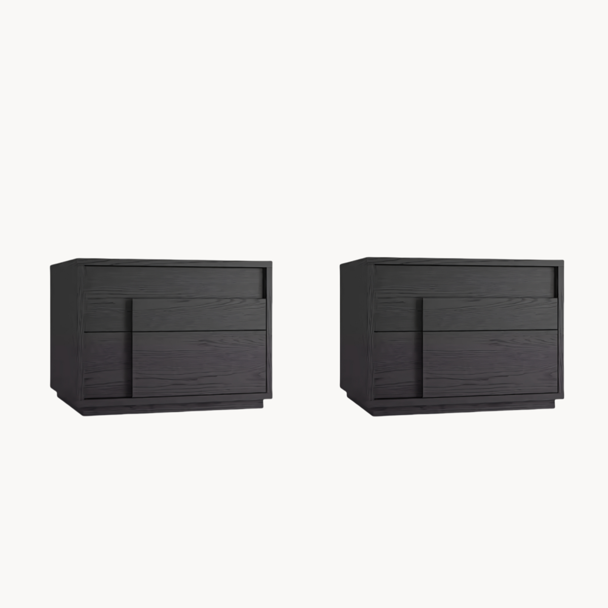 Poneva 2pcs minimalist nightstands-A