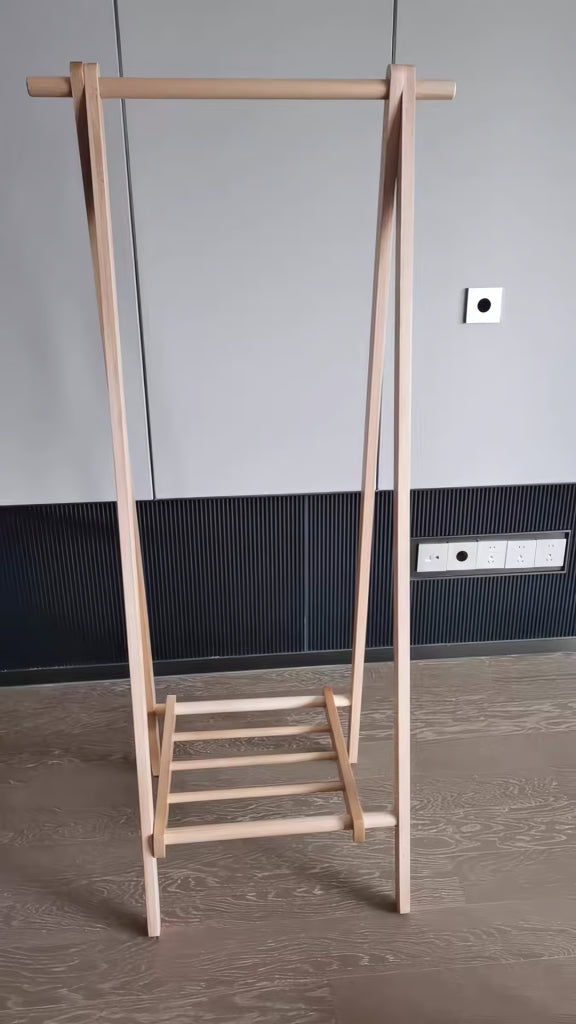 Axiso Solid wood folding clothes rack
