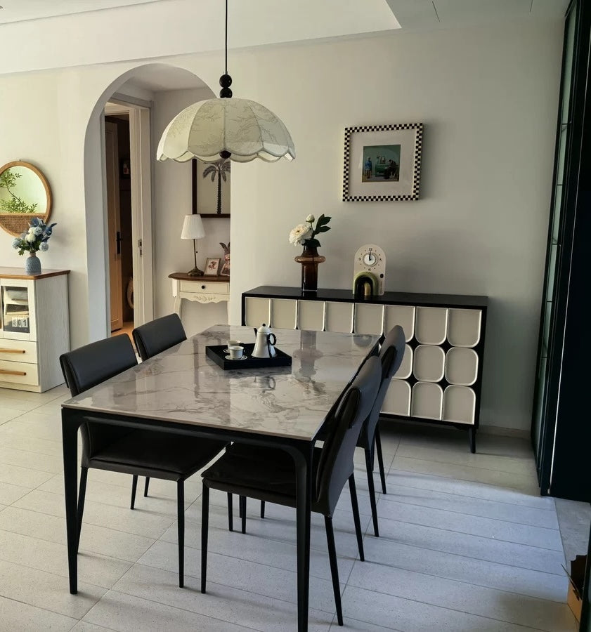 Samanie Black and white geometric patterns sideboard