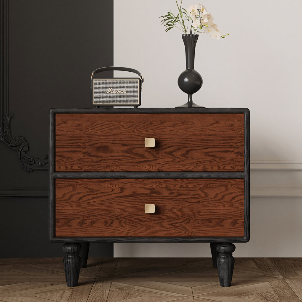 Lornai 2pcs boxwood vintage nightstands bedside tables