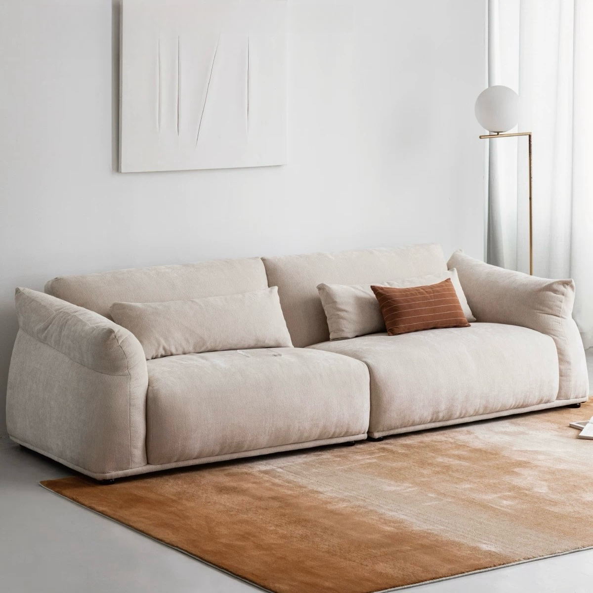 Manti Fabric straight sofa