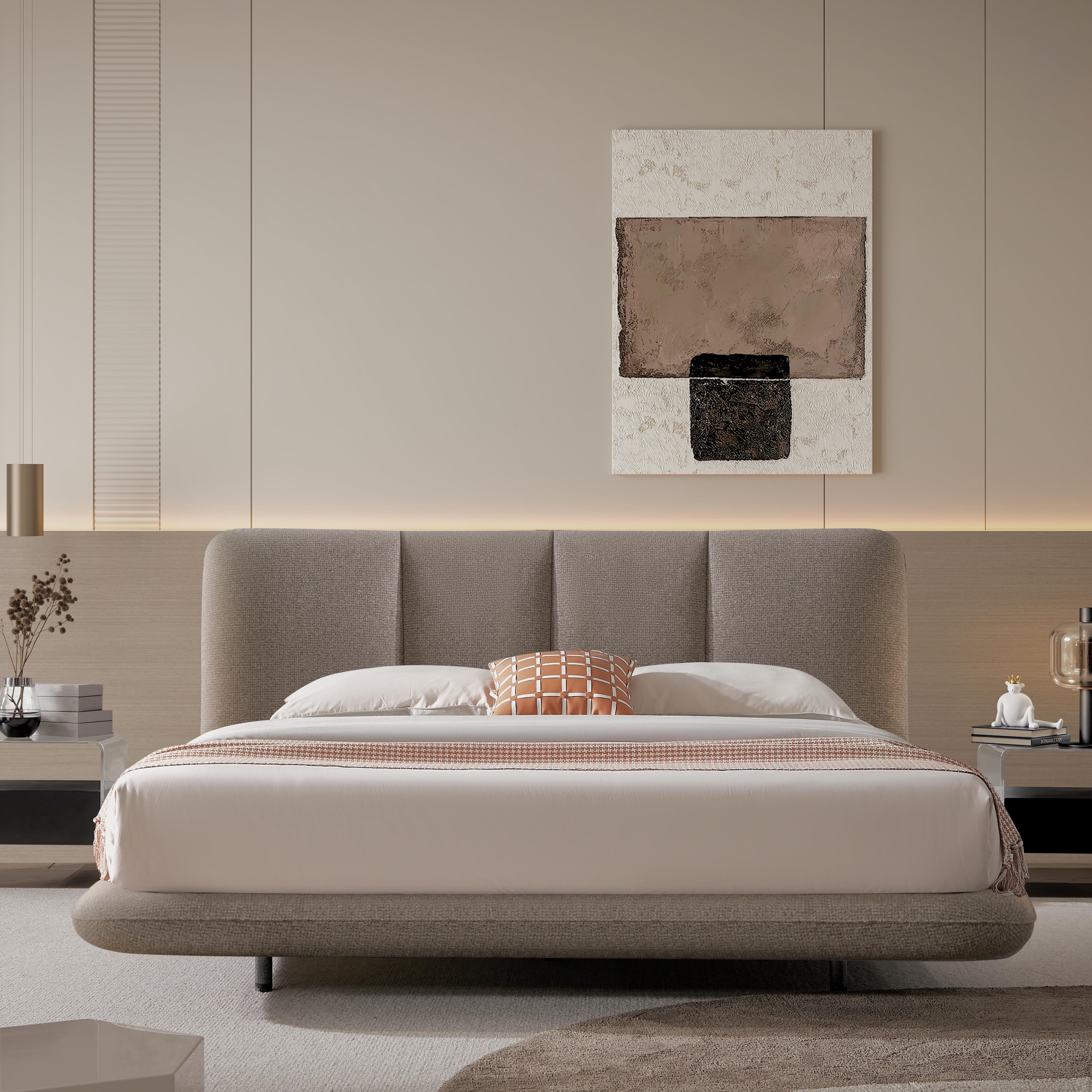 Besimo Fabric solid wood bed