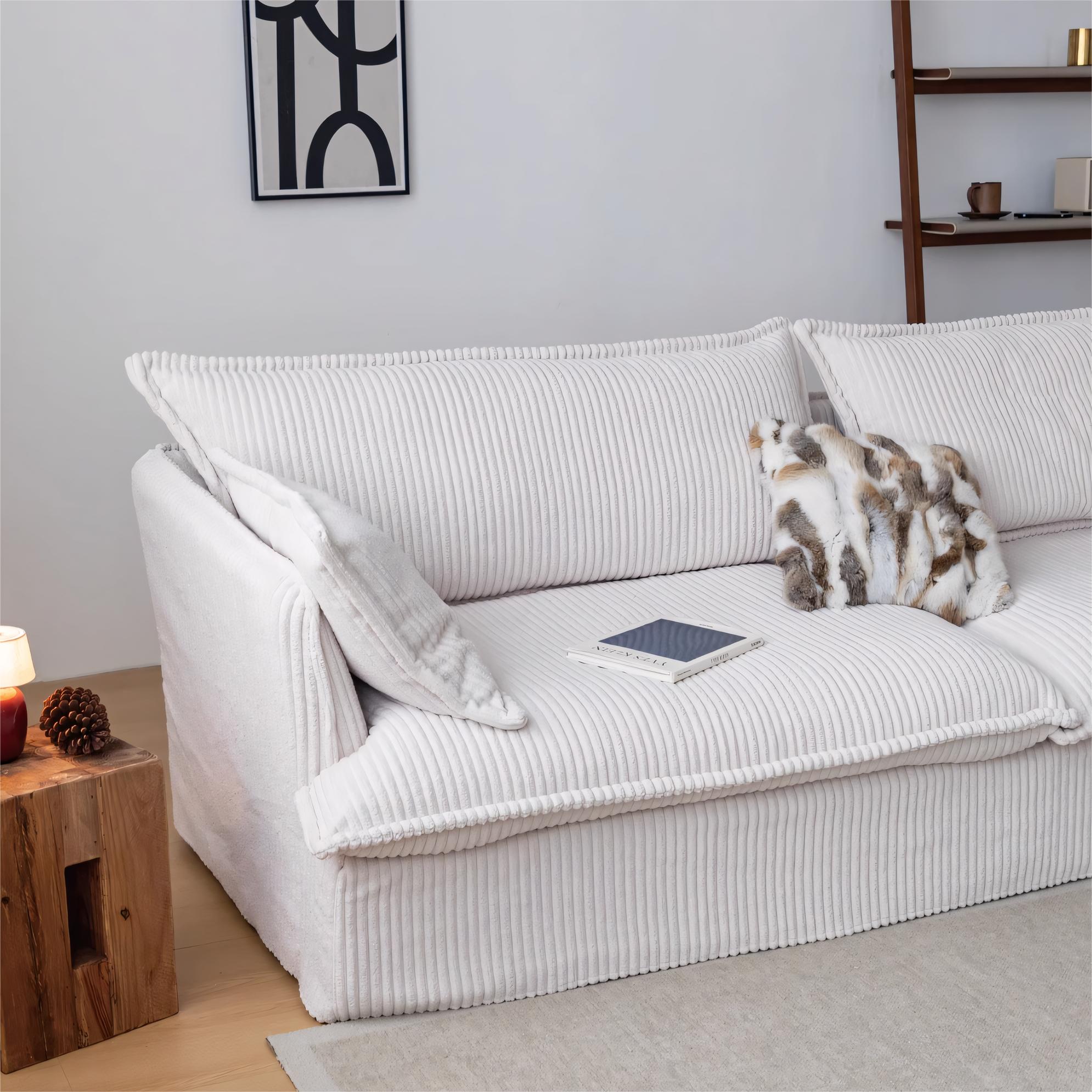 Elarem Washable fabric one-piece straight sofa