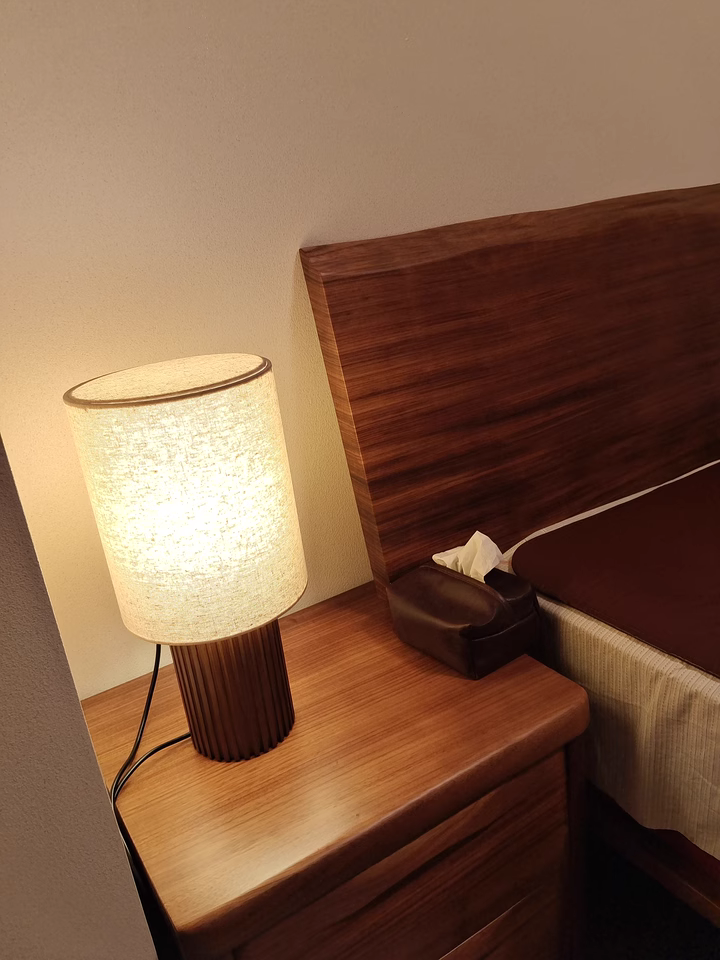Timino Solid wood fabric lamp