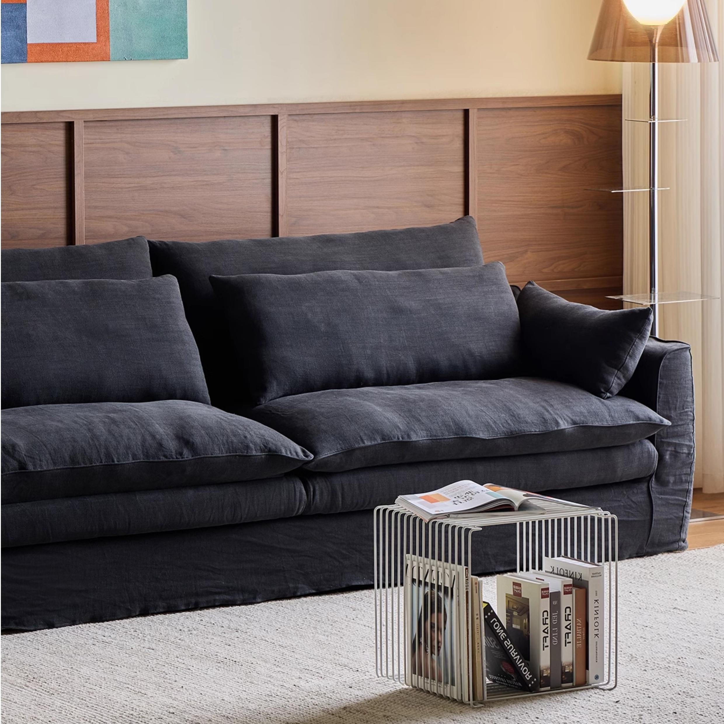 Gulit Washable natural linen fabric straight sofa-A