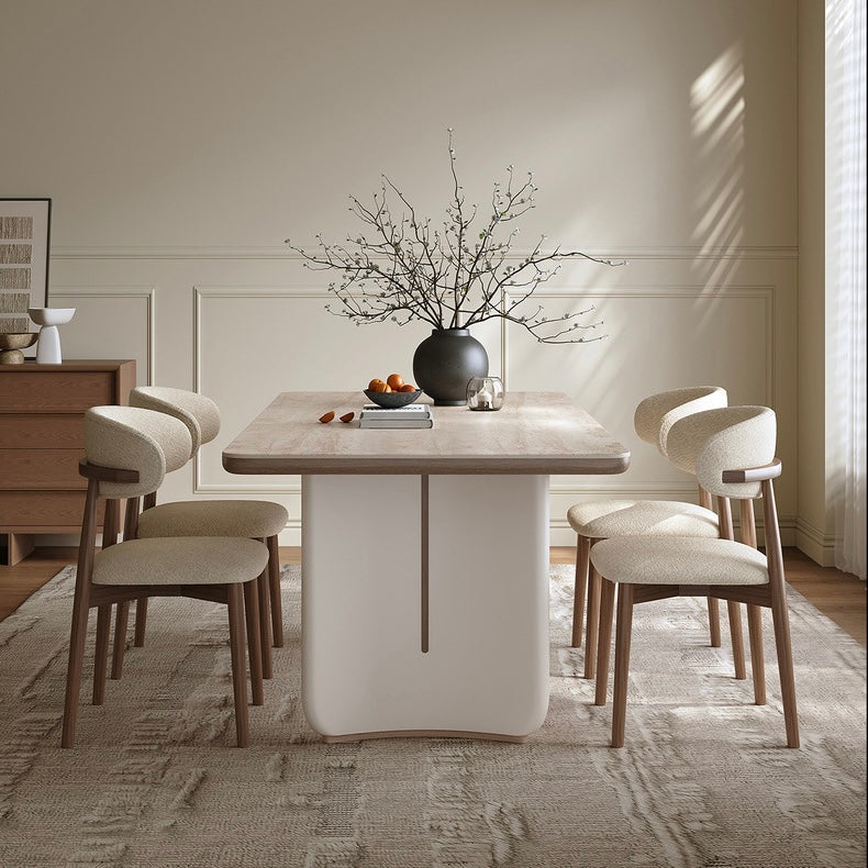 Shileay Sintered stone wood dining table