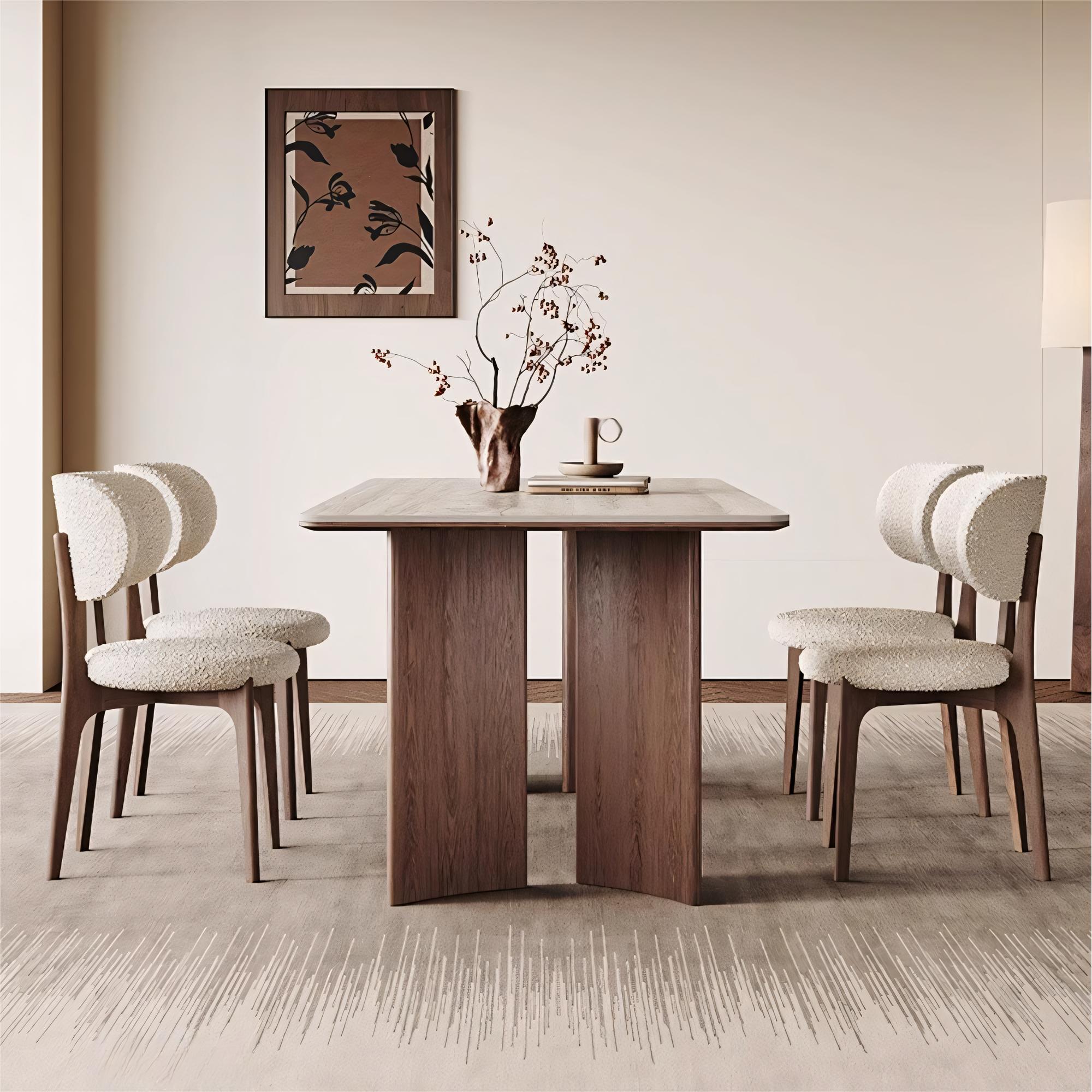 Genul Sintered stone rectangular dining set