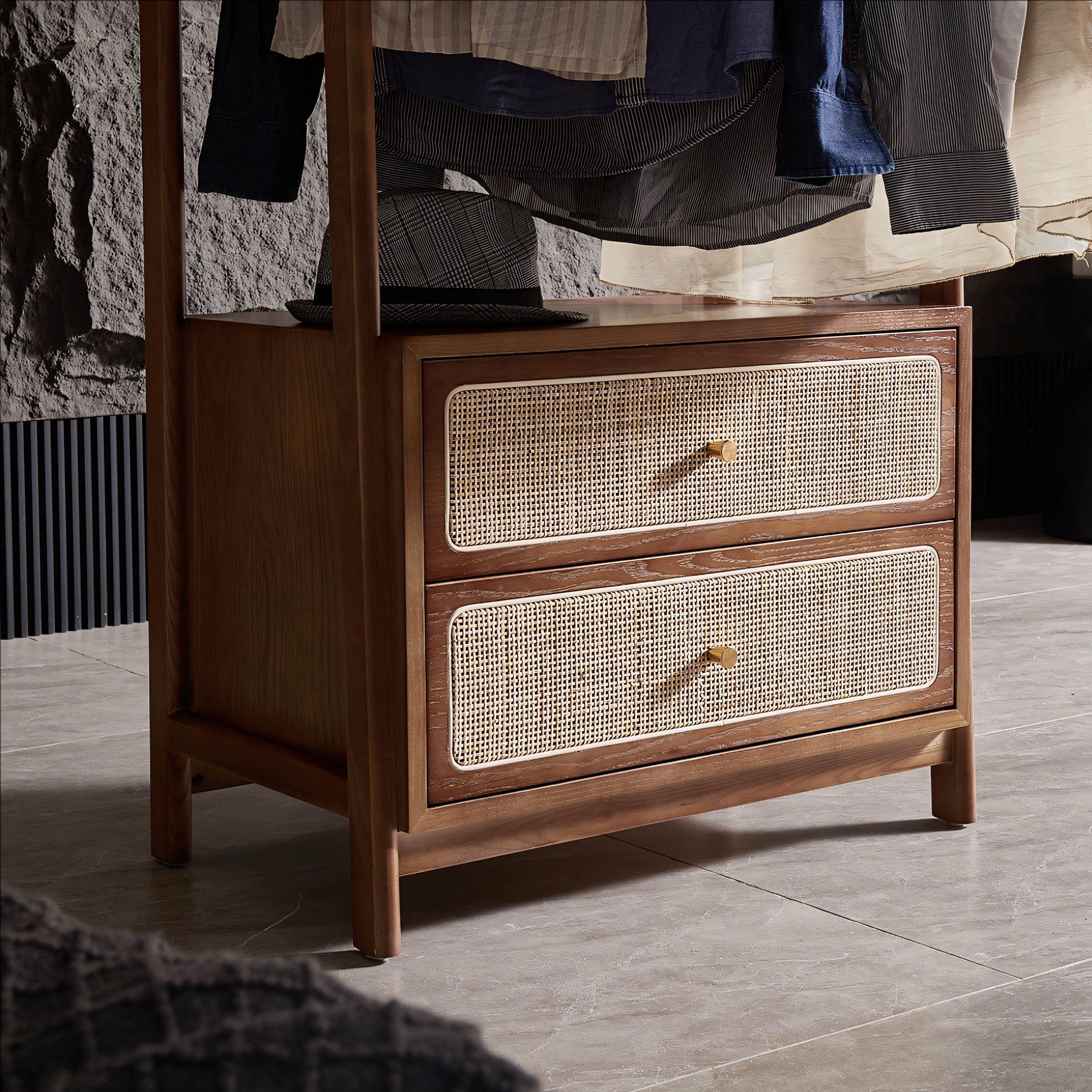 Dolaris coat rack with two drawers