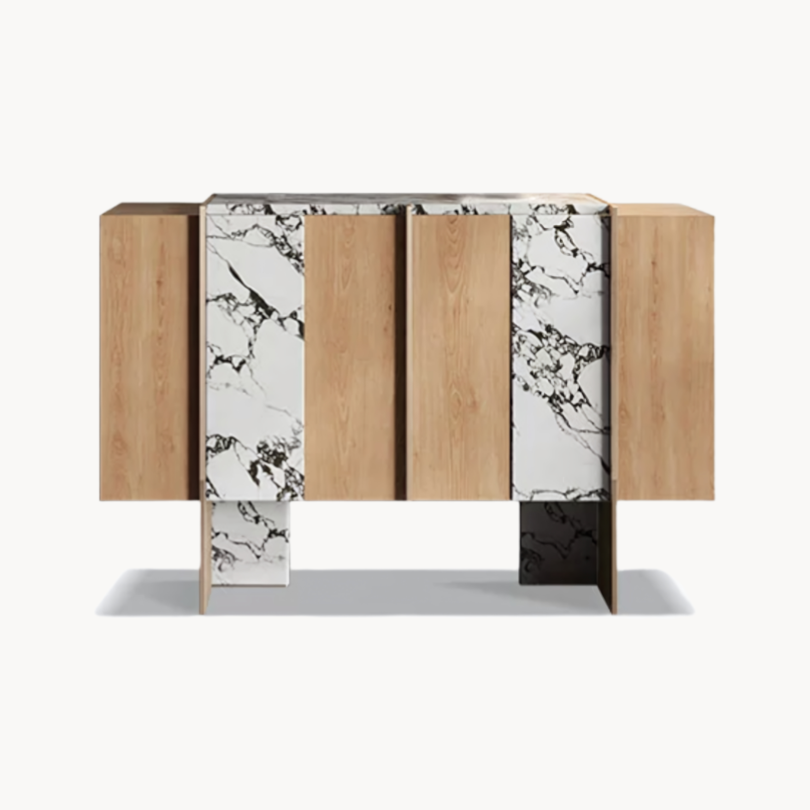 Rozeo Wooden marble sideboard