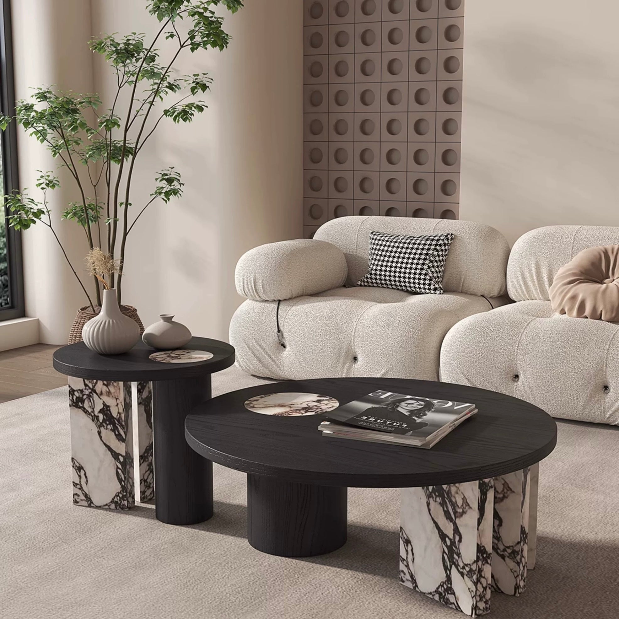 Resnova Modern coffee table side table set