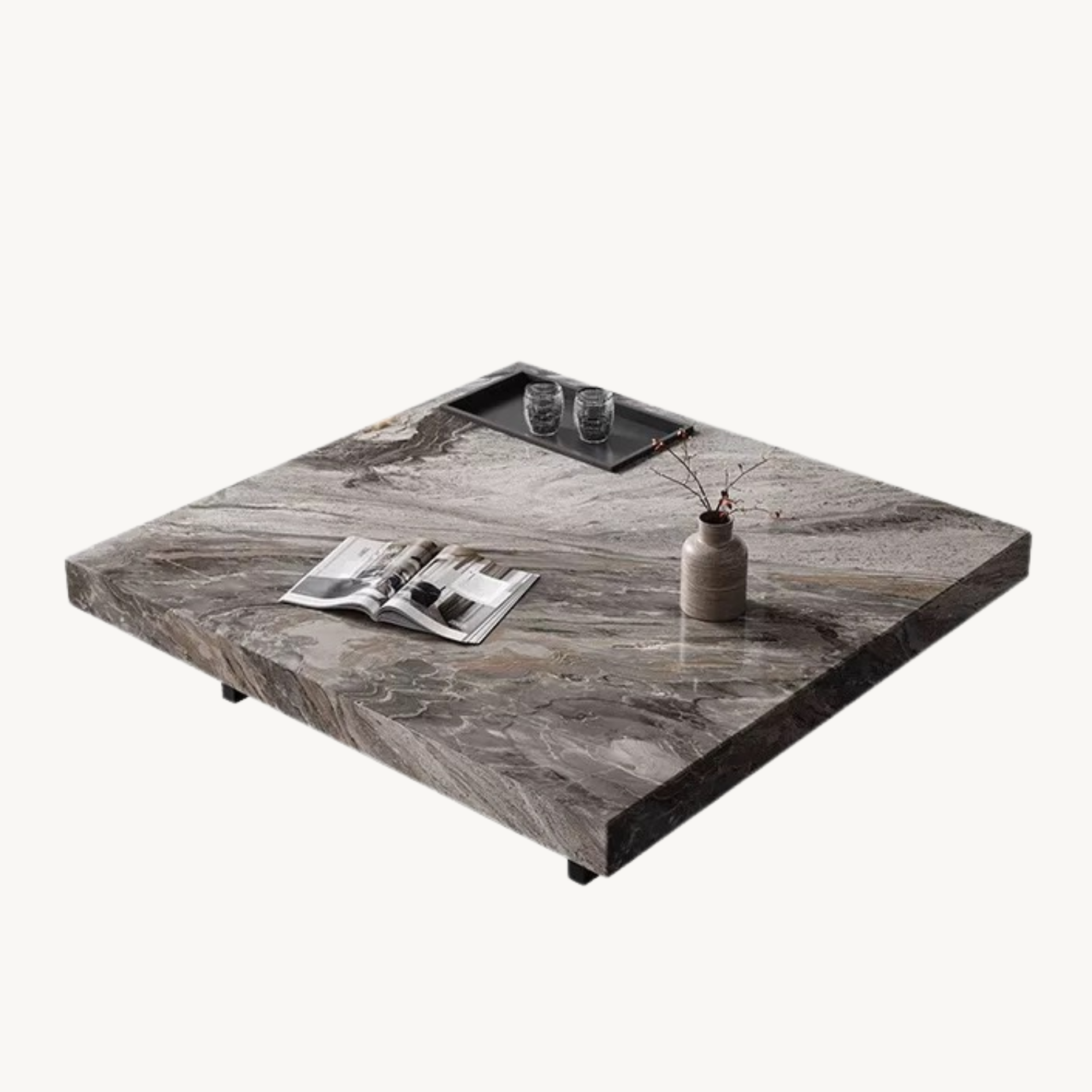 Arixia Square sintered stone slab coffee table