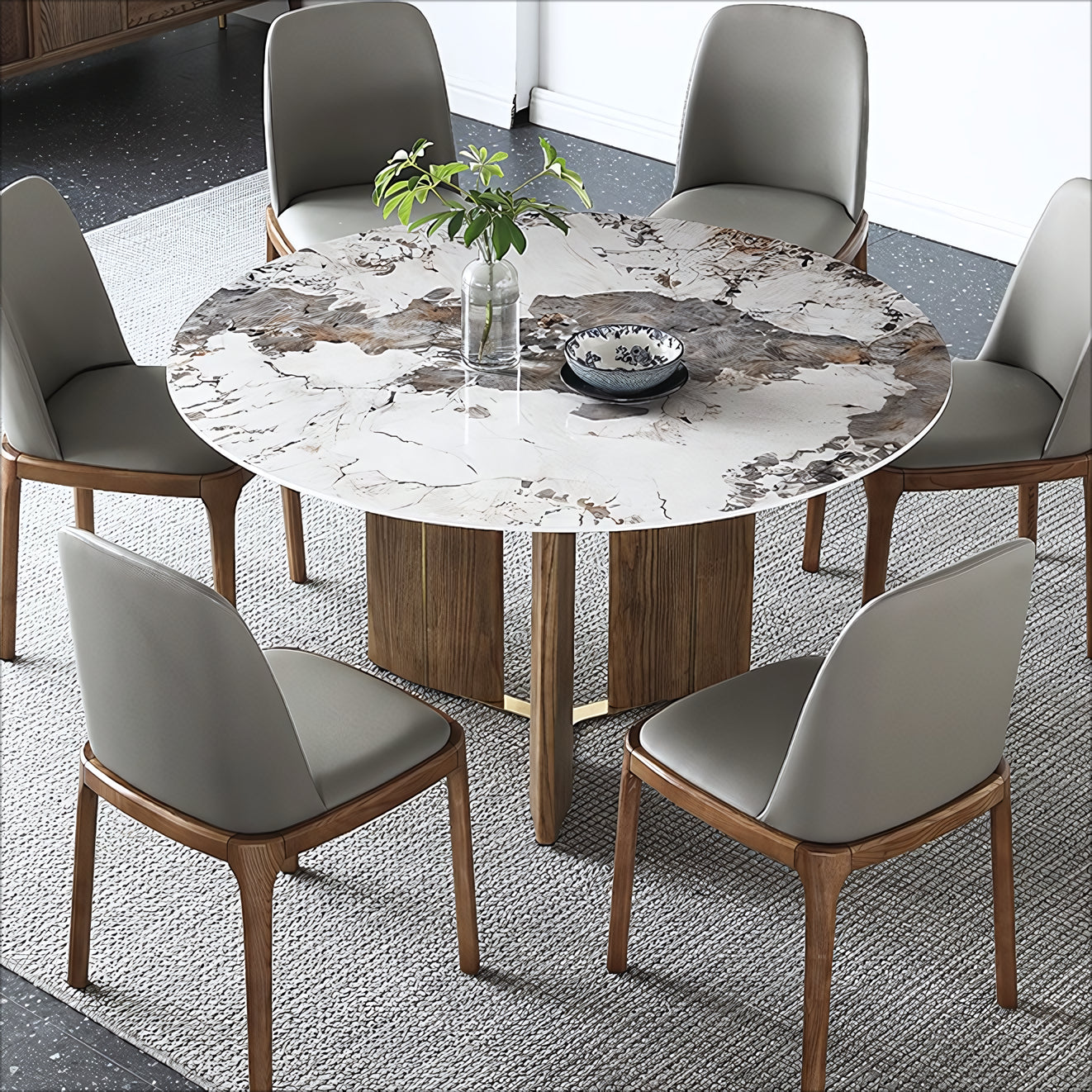 Keviclo 2 pcs set-ash solid wood dining chairs