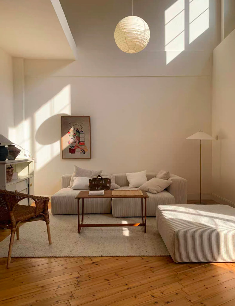 Zedraco Minimalist washable modular sofa with ottoman