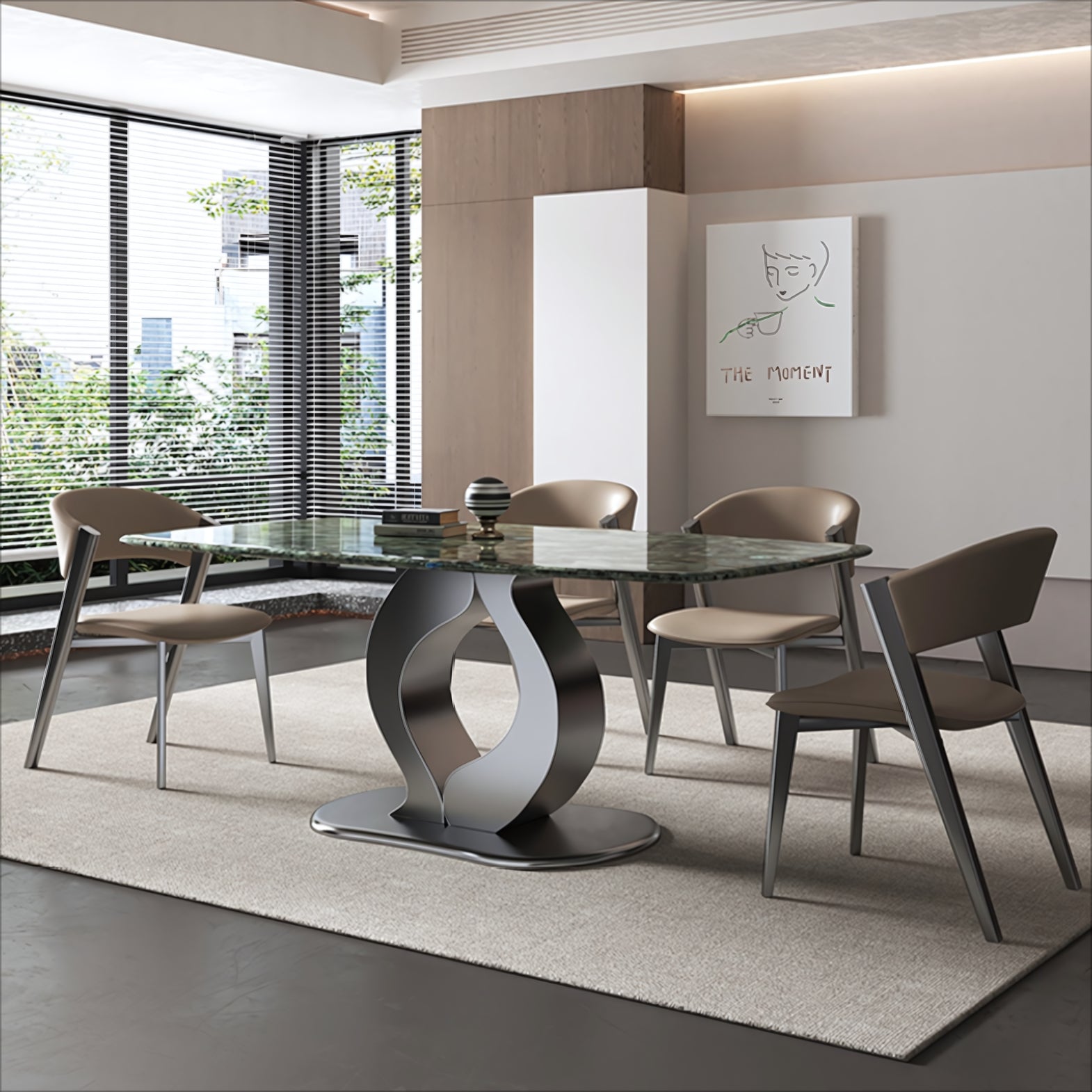 Ibelia 2 pcs set-modern dining chair