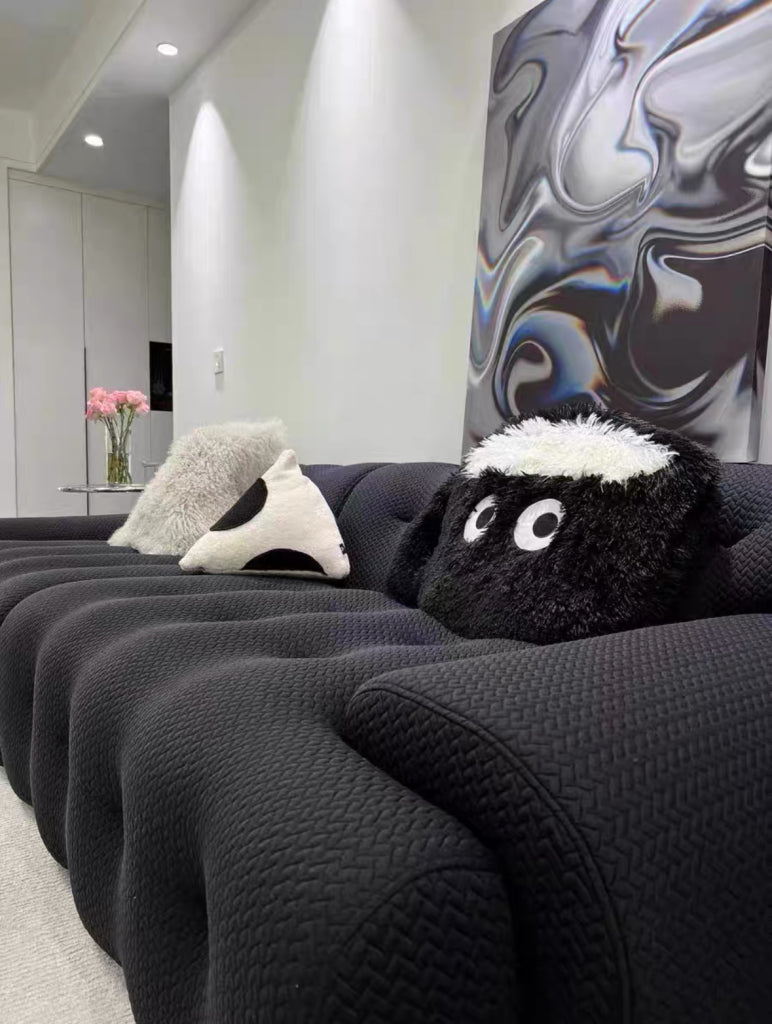 Ponirewa 3D stretch fabric straight sofa