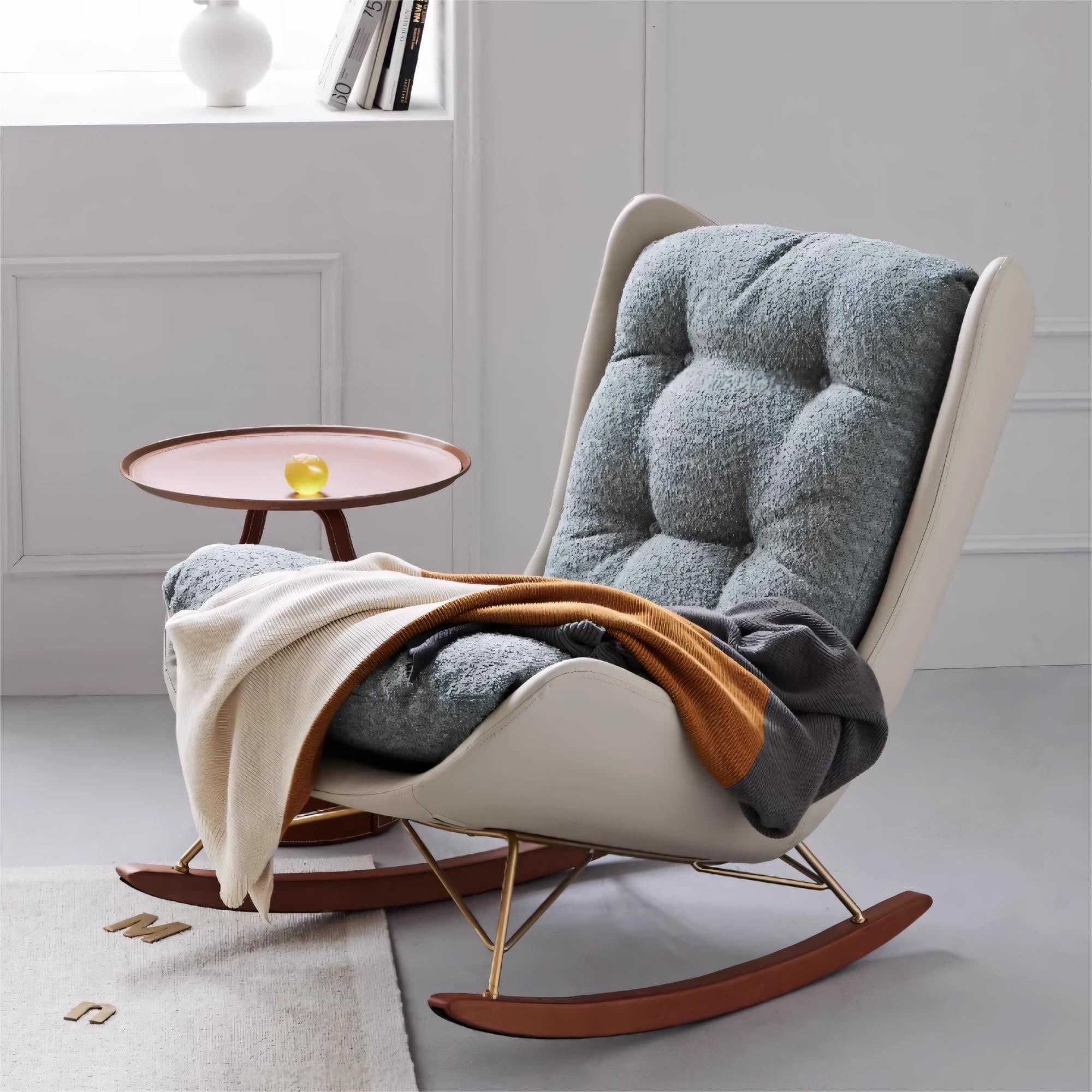Itama Leather fabric rocking chair