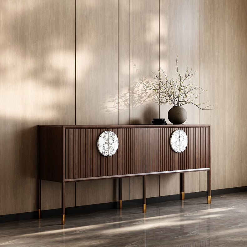 Melra Wooden marble sideboard-A