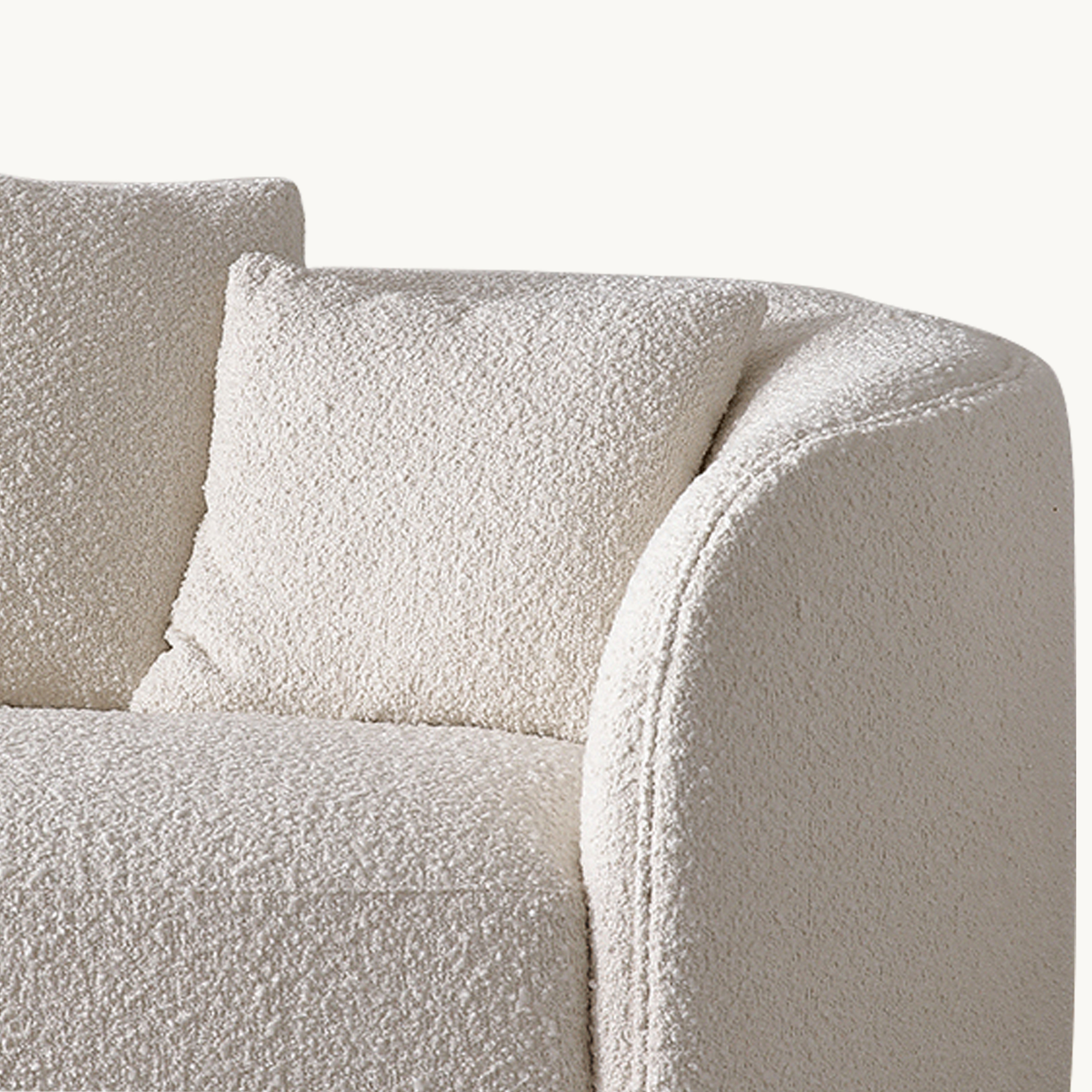 Serini Fabric curved sofa