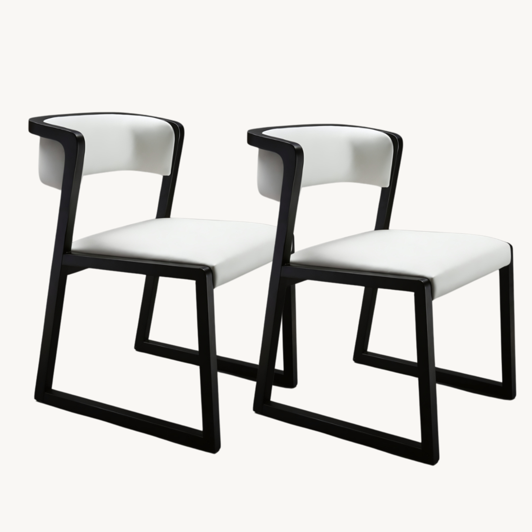 Feshale 2 pcs set-ash solid wood dining chair