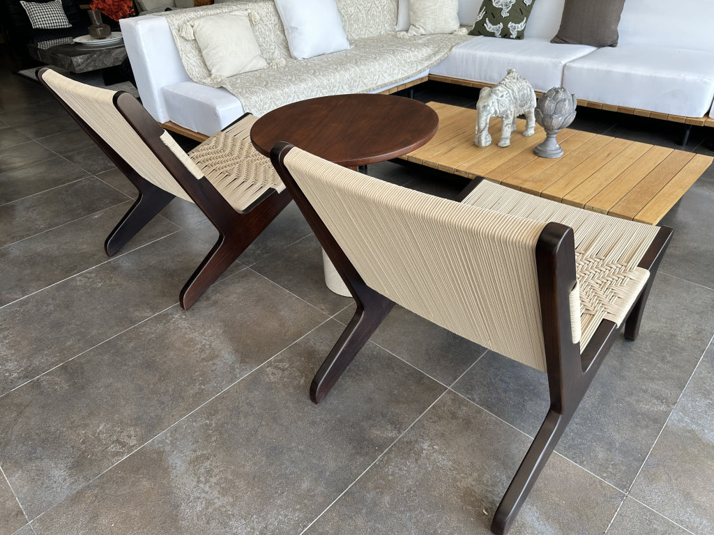 Trinar Teak braided rope outdoor sets