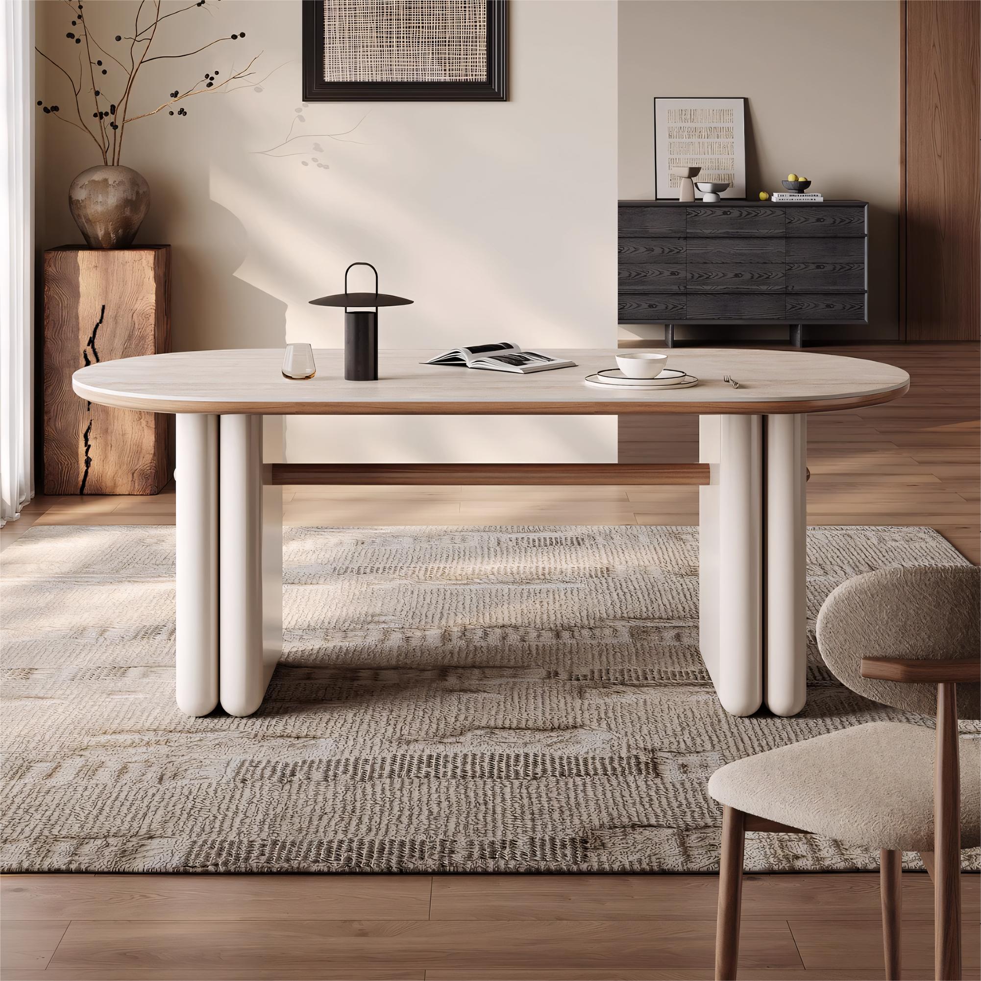 Elderi Modern sintered stone rectangular dining set