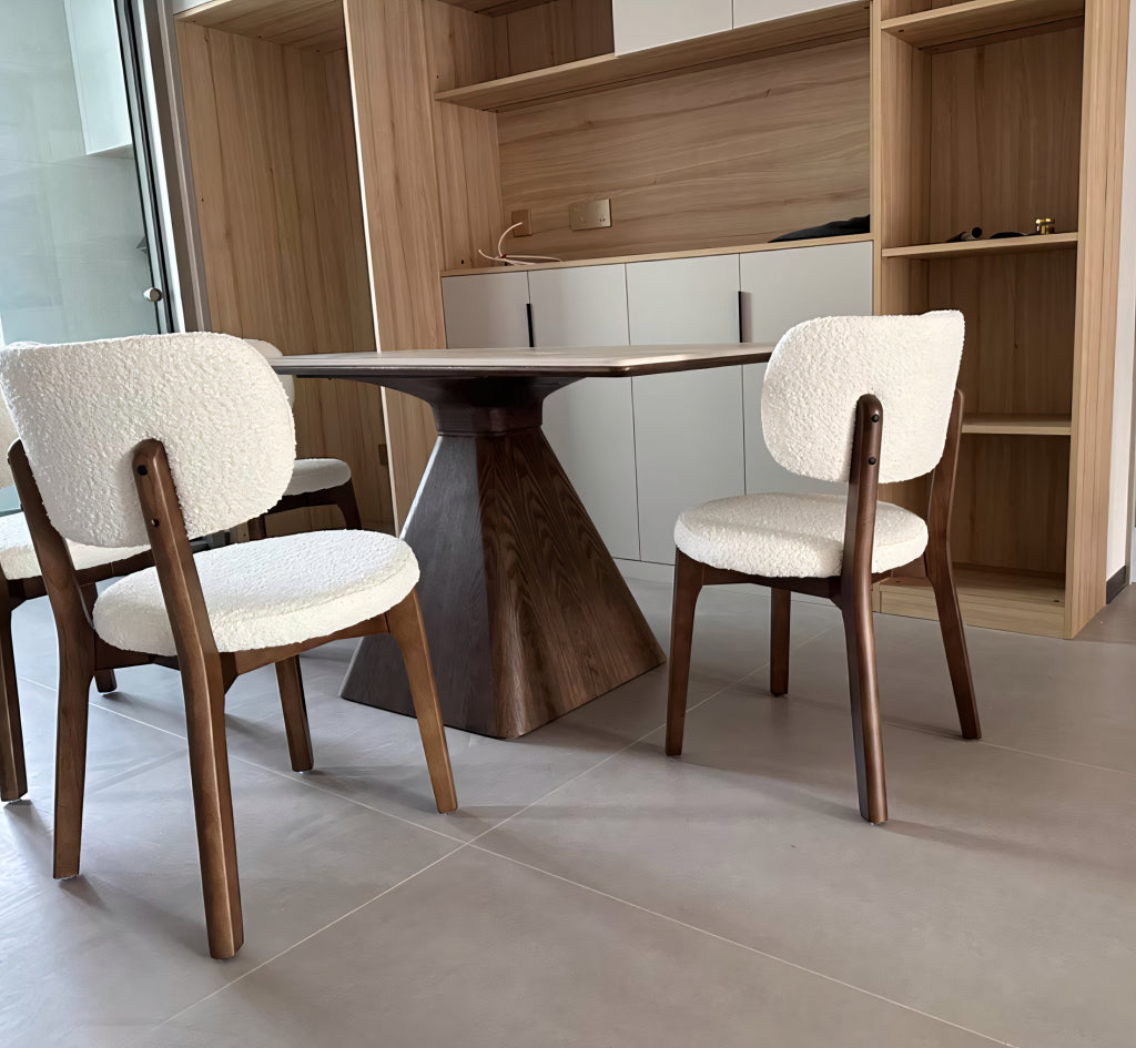 Padiar Sintered stone solid wood rectangular dining table-A