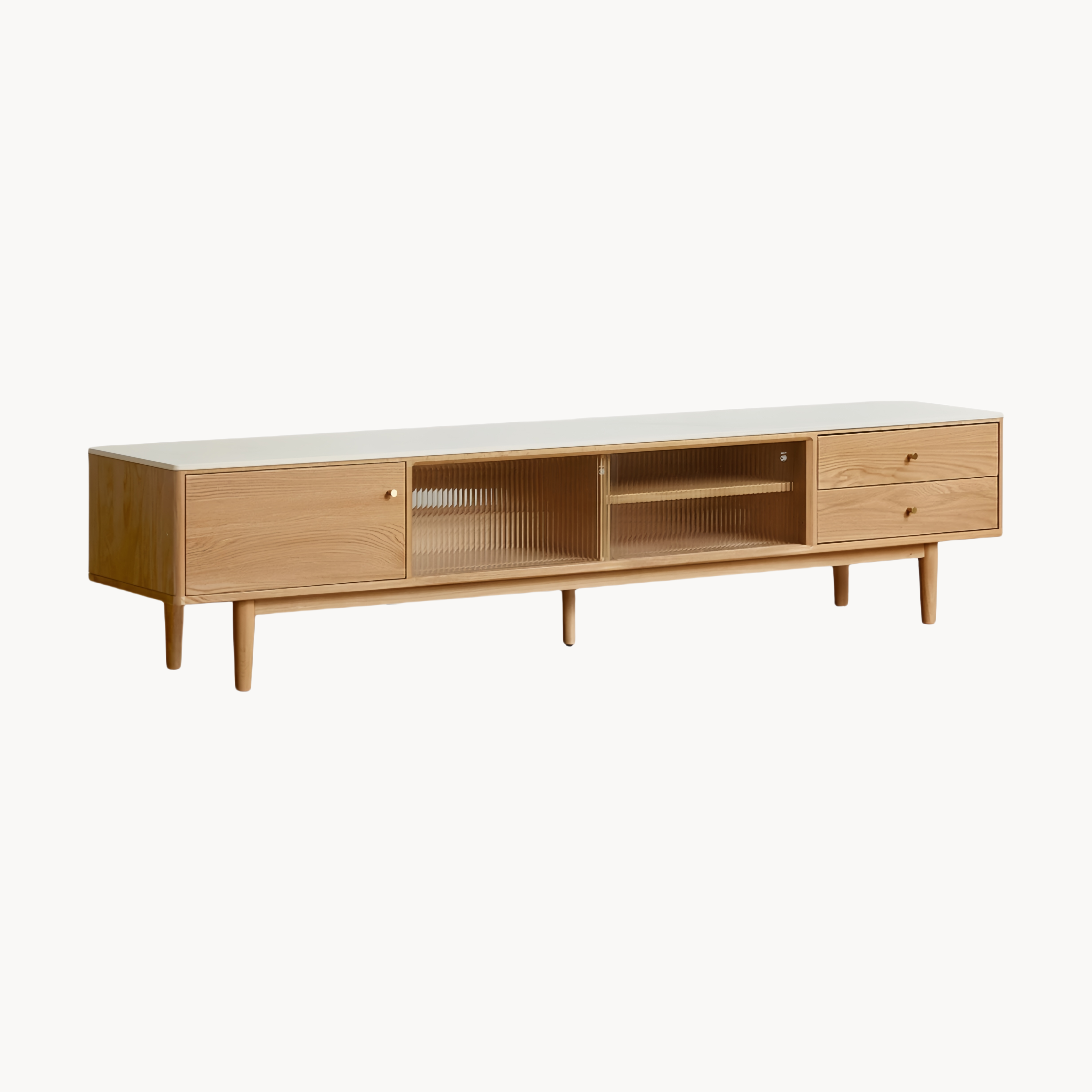Lissio Sintered stone solid wood TV cabinet