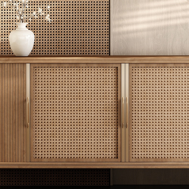 Faroli Natural rattan wooden sideboard-B