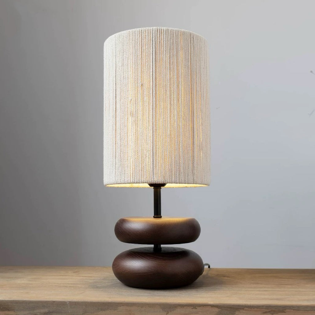 Flonew Solid wood rope lamp