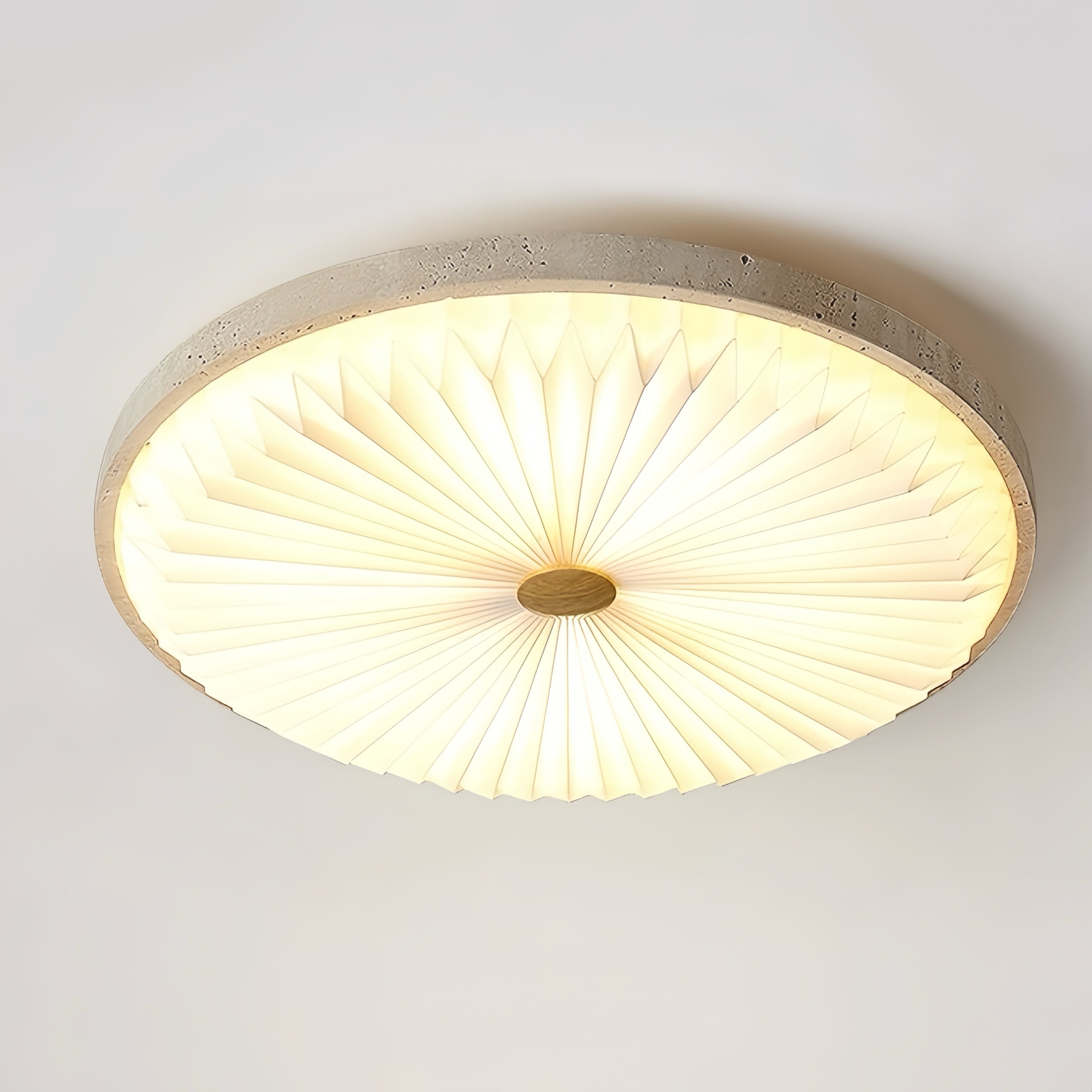 Finea Beige travertine ceiling light