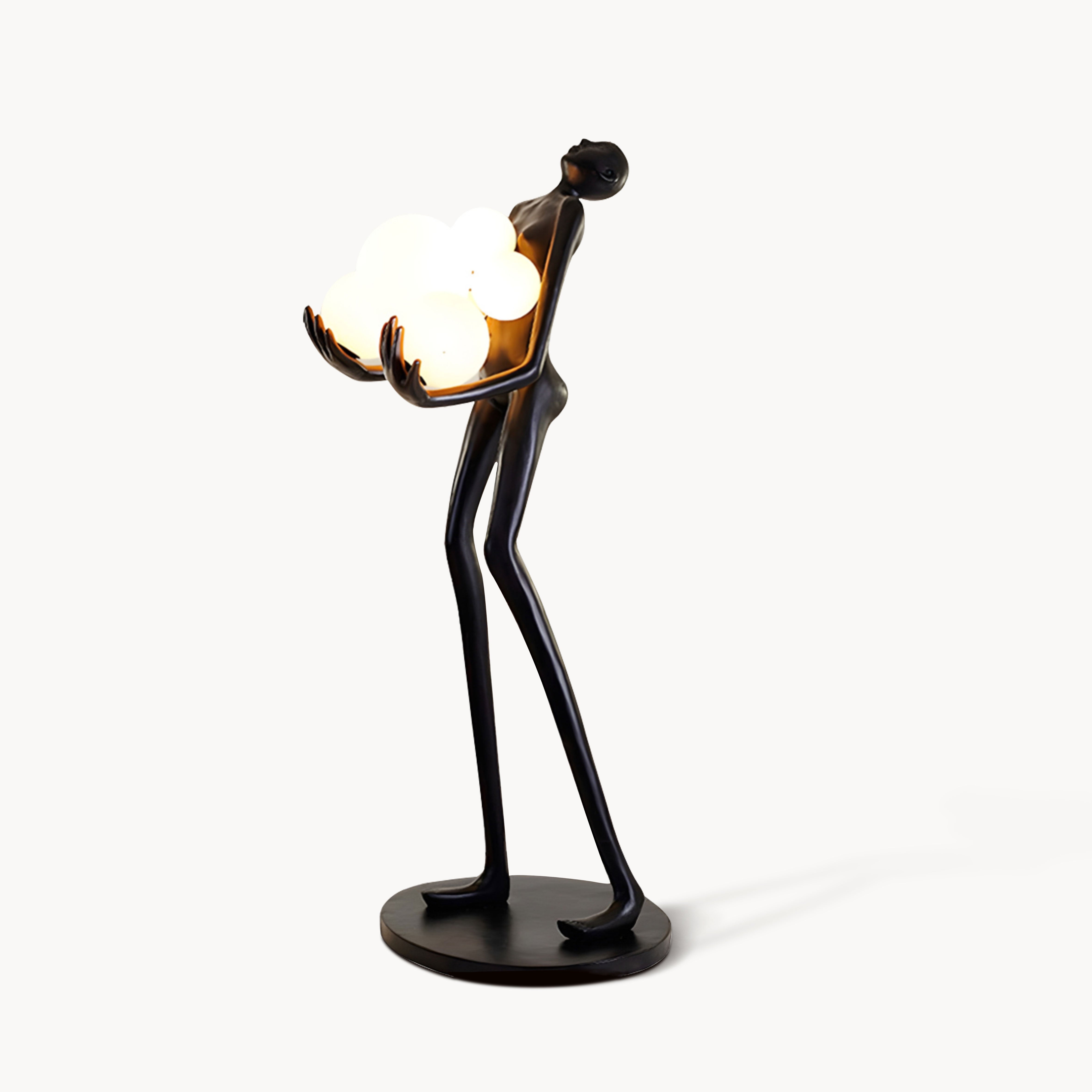 Tunirean Character sculpture art black floor lamp