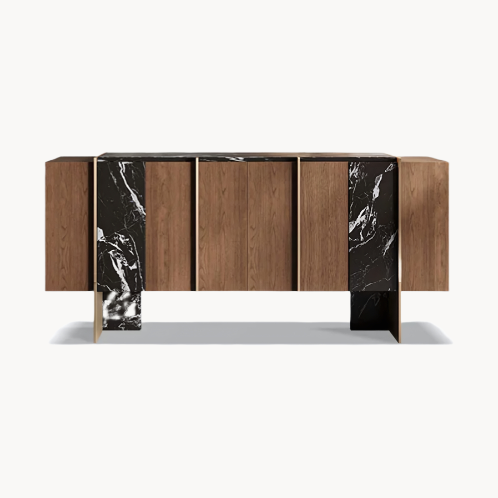 Rozeo Wooden marble sideboard-A