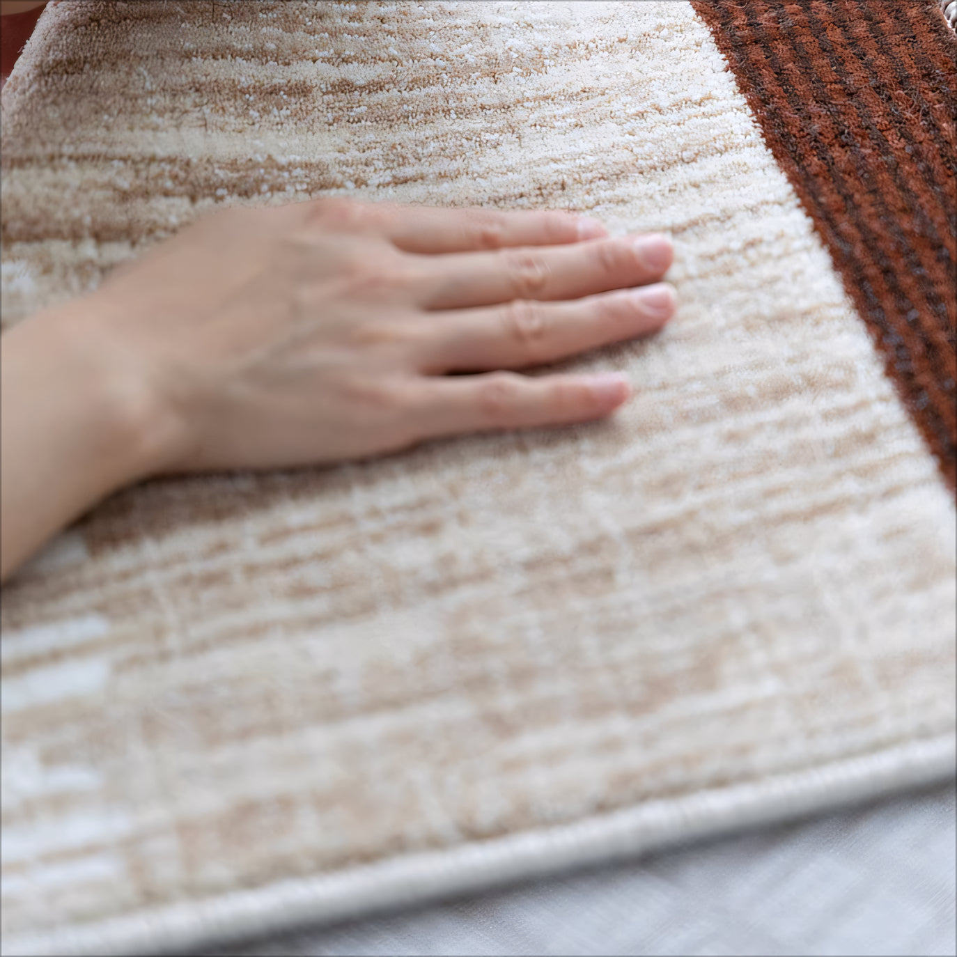 Xinase New Zealand wool striped carpet rug