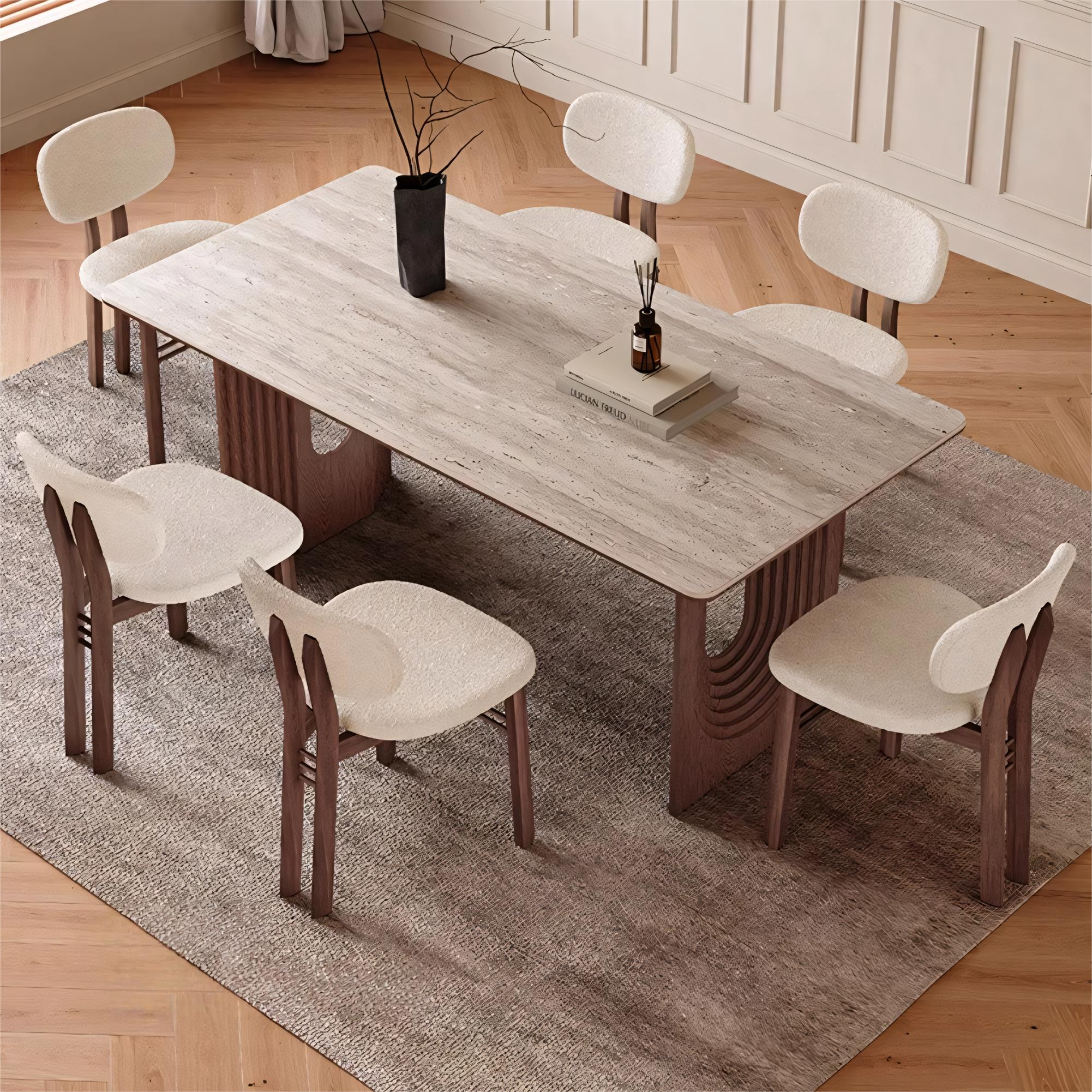 Vinllo Sintered stone rectangular dining table
