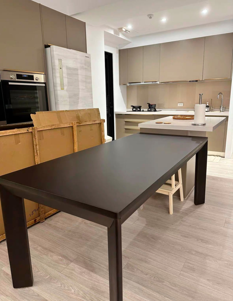 Rotalen Ash wood minimalist rectangle dining table