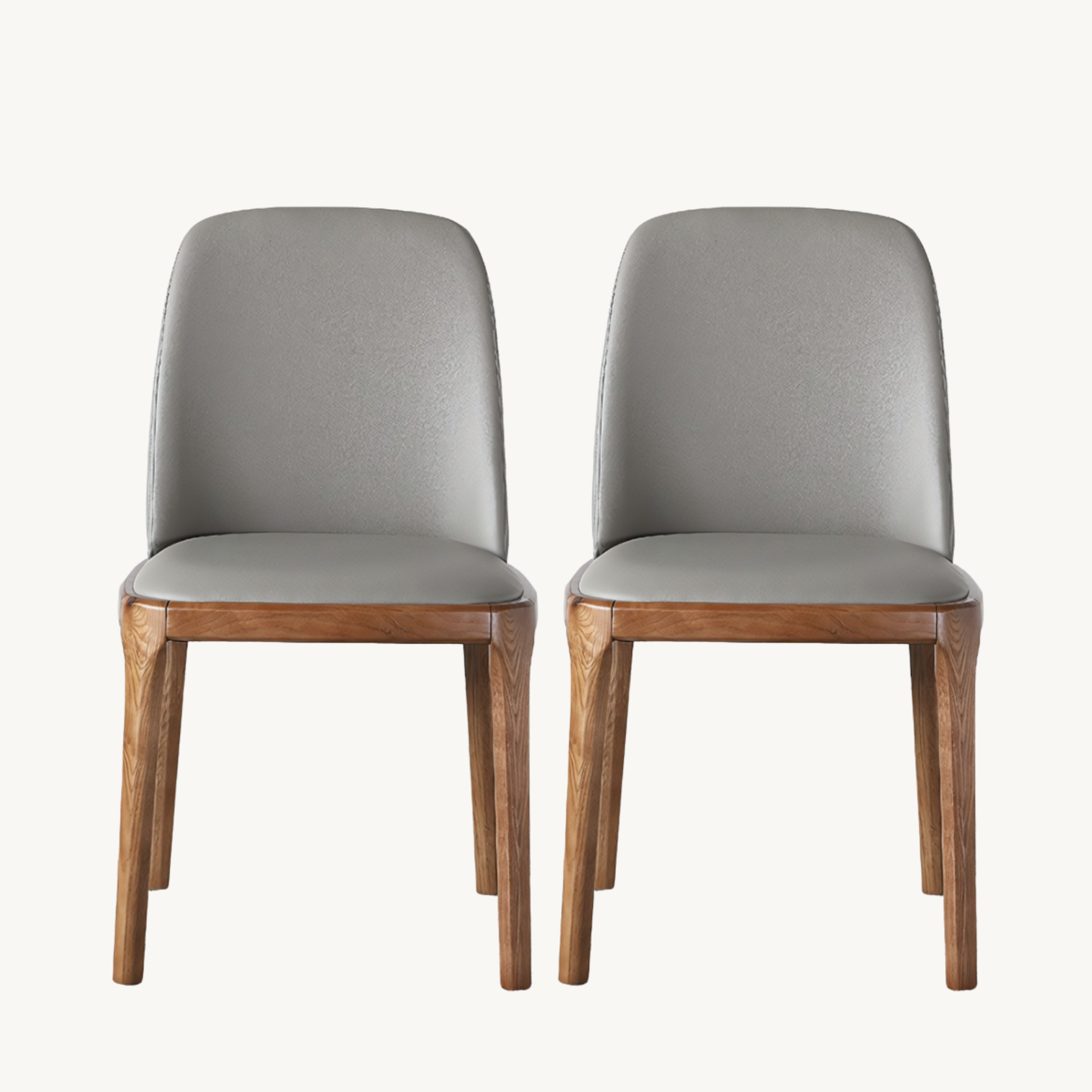 Keviclo 2 pcs set-ash solid wood dining chairs