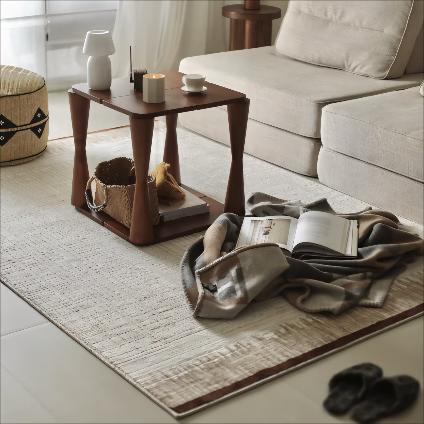 Xinase New Zealand wool striped carpet rug