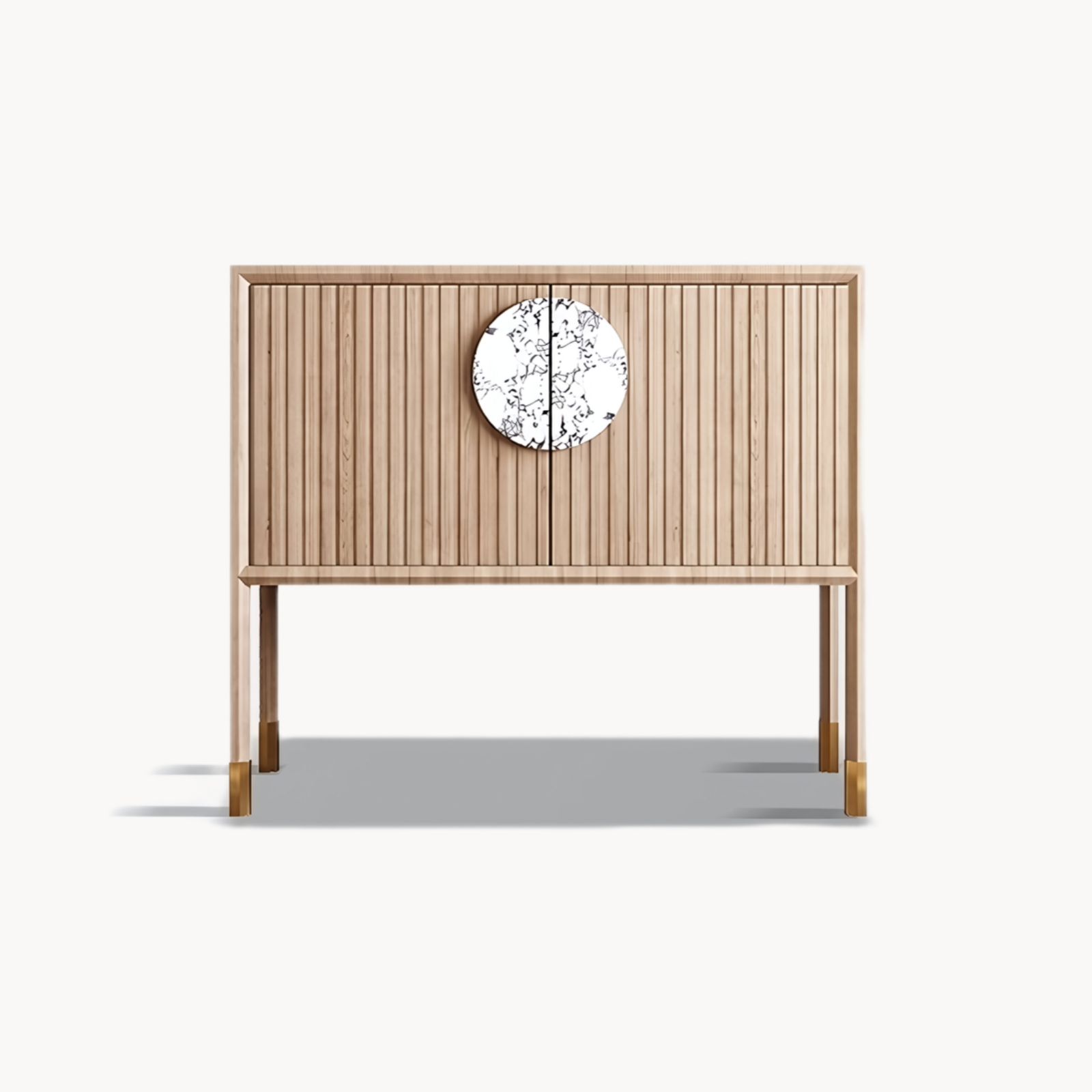 Melra Wooden marble sideboard