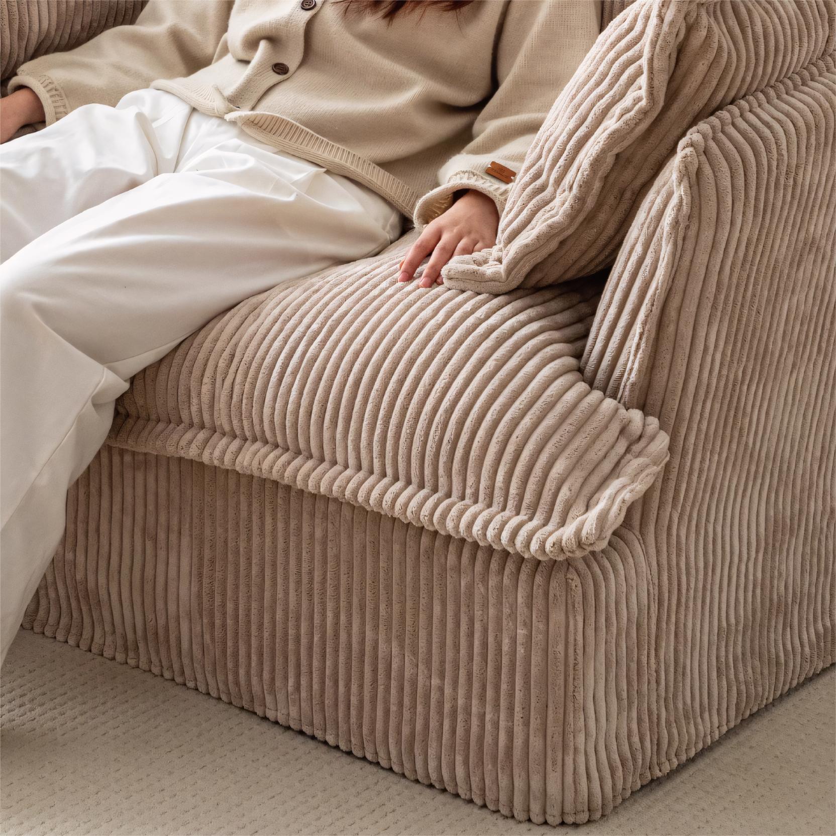 Elarem Washable fabric single sofa-B