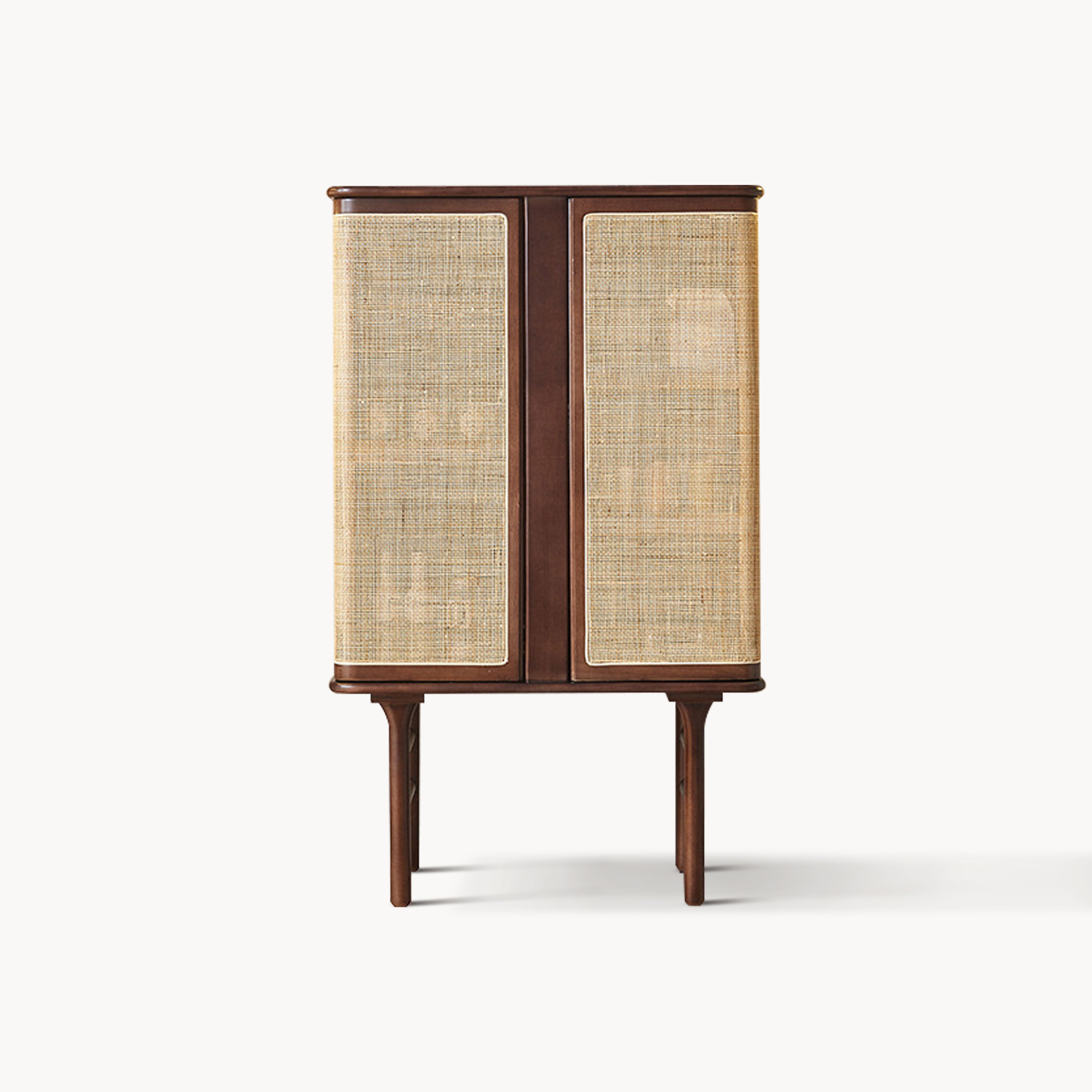 Titayen Ash wood natural rattan sideboard