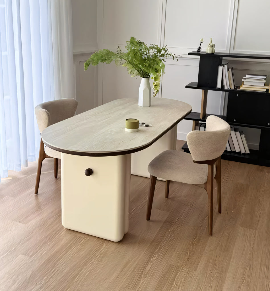 Elderi Modern sintered stone rectangular dining set