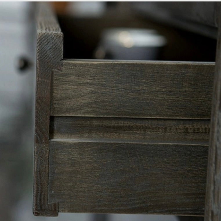 Grossire Ash wood natural rattan sideboard