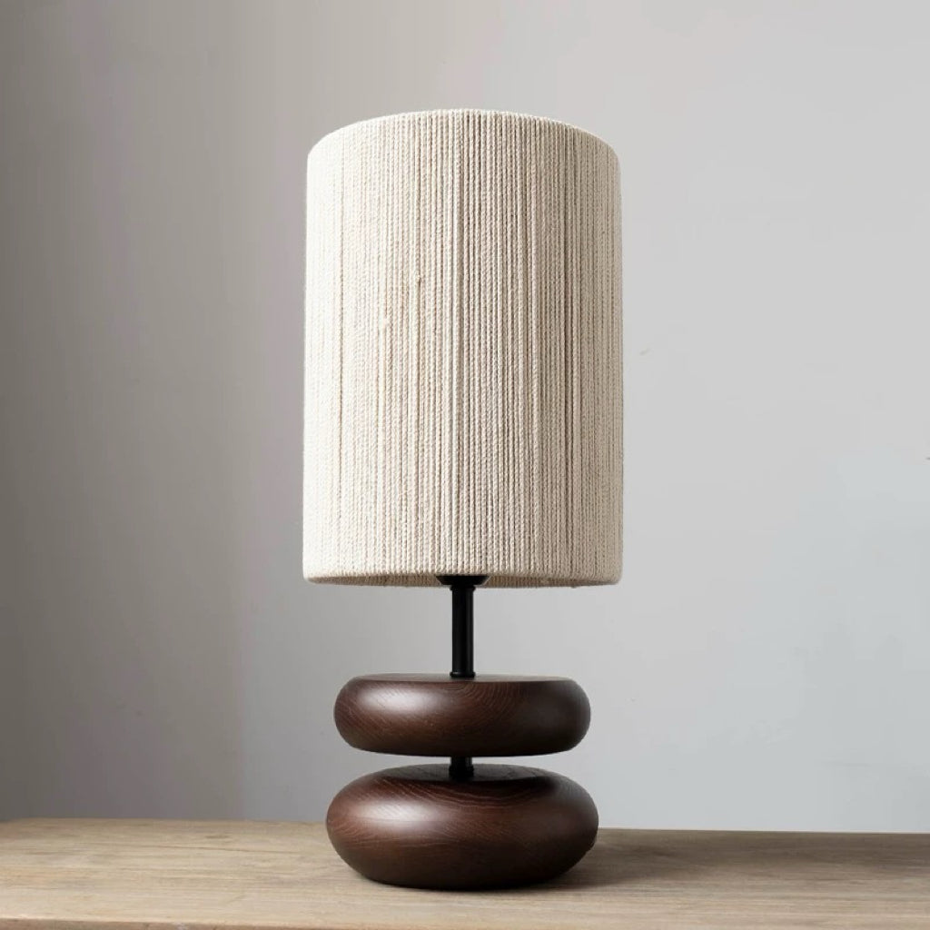 Flonew Solid wood rope lamp